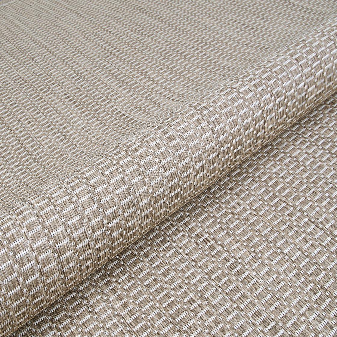 Couristan Recife Saddle Stitch Indoor /Outdoor Area Rug, Champagne- Taupe, 8'6" Square