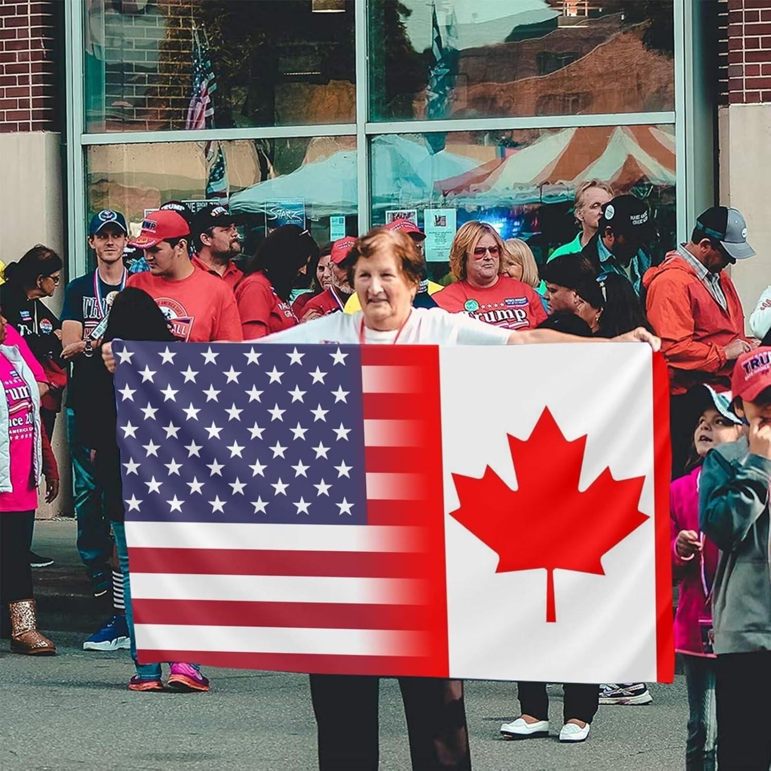 Anley Fly Breeze 3x5 Ft America Canada Friendship Flag - Friendship Forever US CA Flag