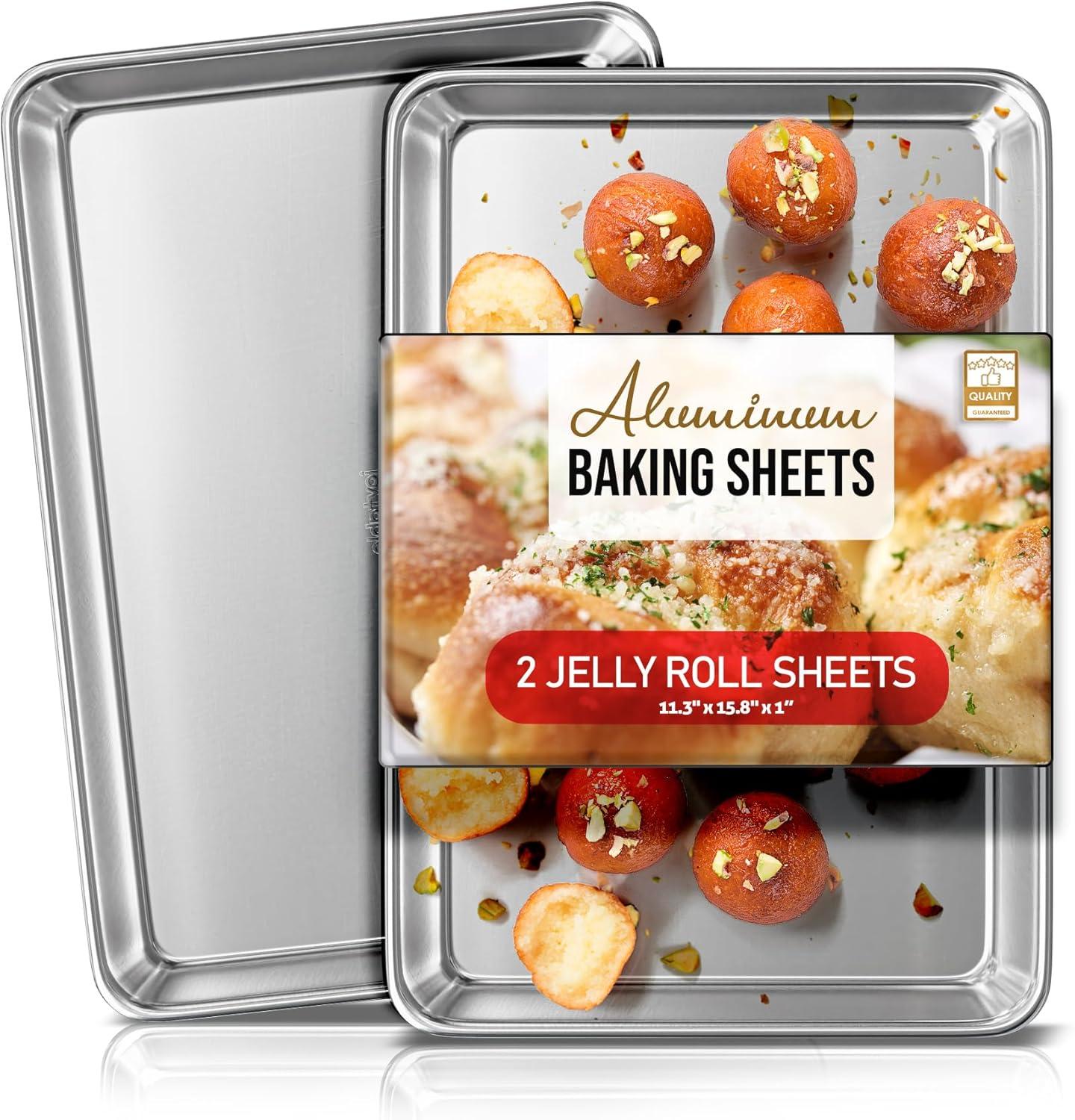 Joytable Joytable Non-Stick Aluminized Steel Jelly Roll Pan Set (Set of 2)