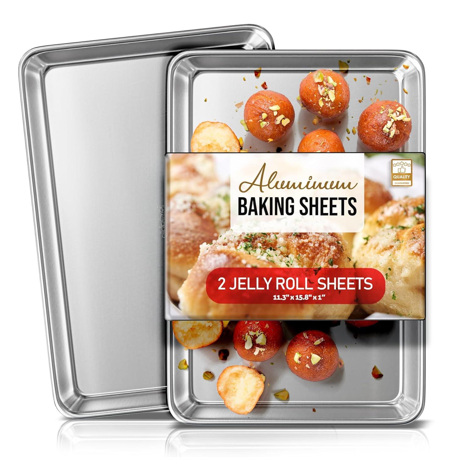Joytable Joytable Non-Stick Aluminized Steel Jelly Roll Pan Set (Set of 2)