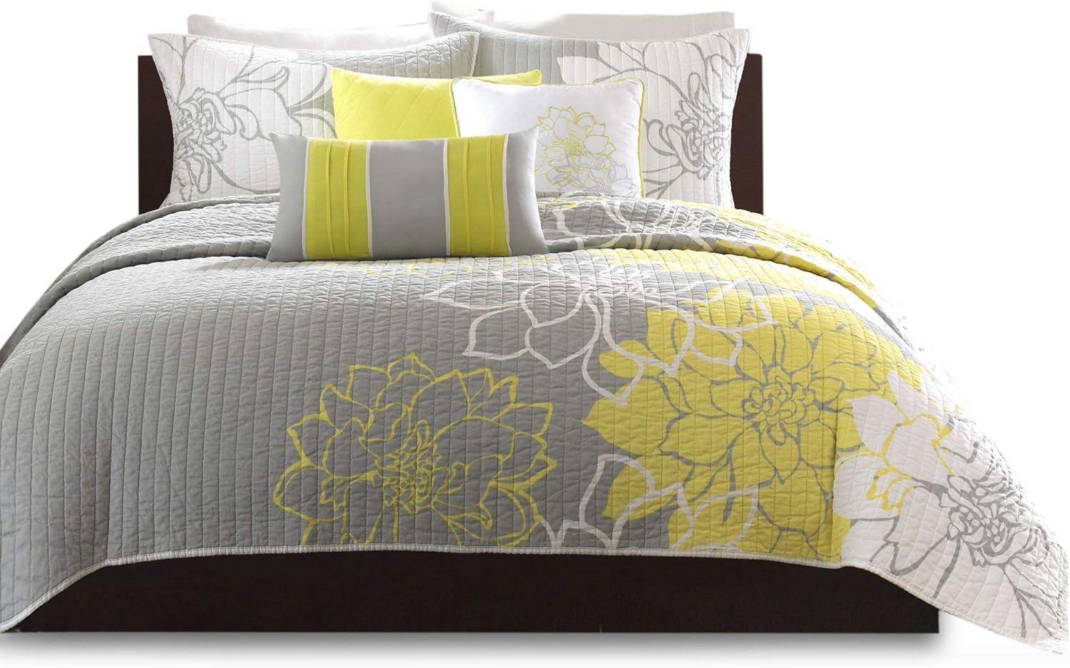 Lola Floral 6 Piece Reversible Cotton Quilt Set