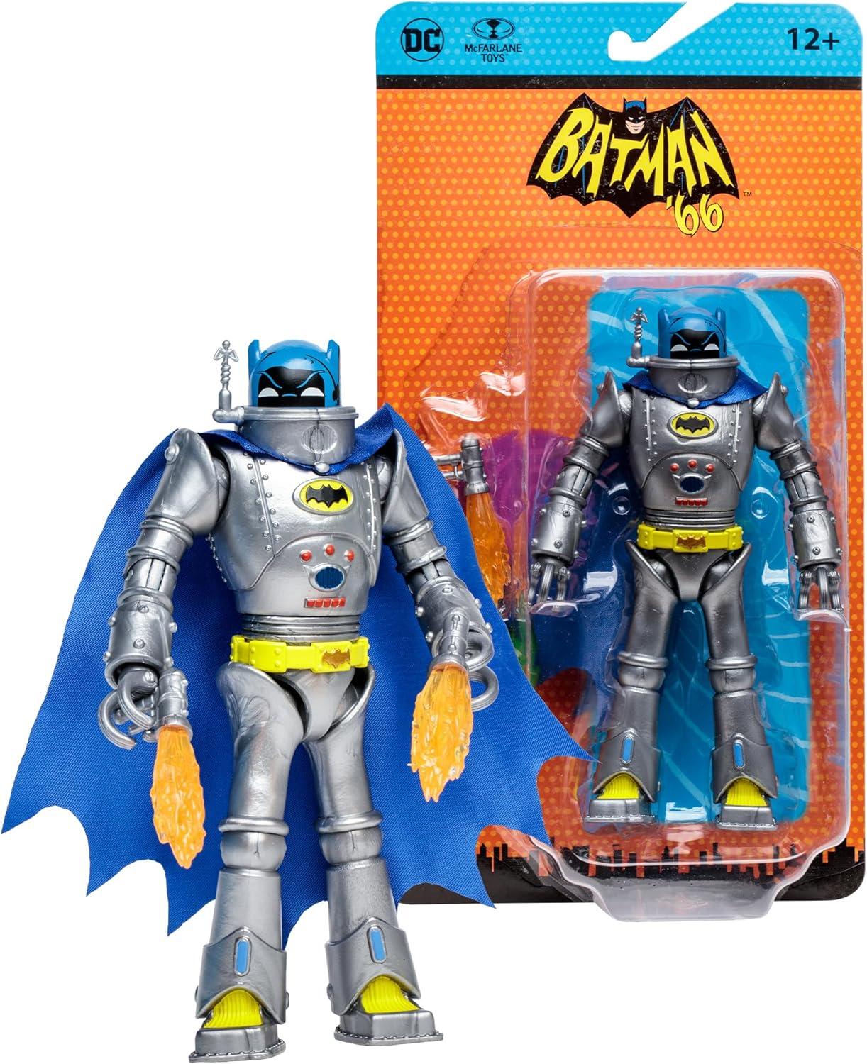 McFarlane DC Retro Robot Batman Action Figure, Collectible, Multicolor, 14+ Years, 0.65 lb