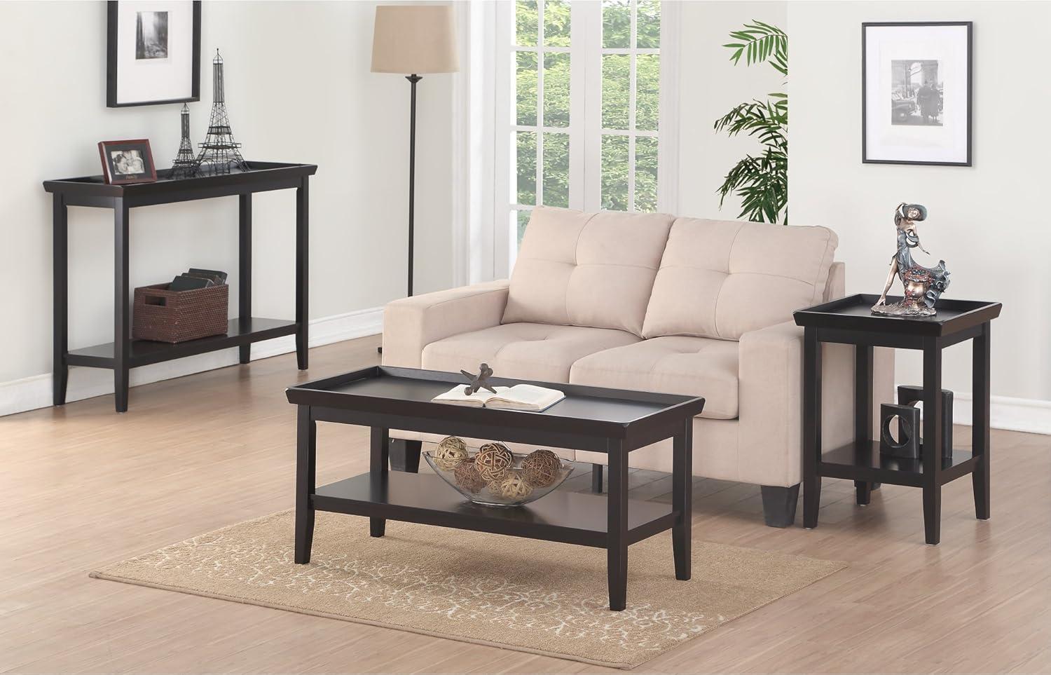 Ledgewood End Table with Shelf, Gray
