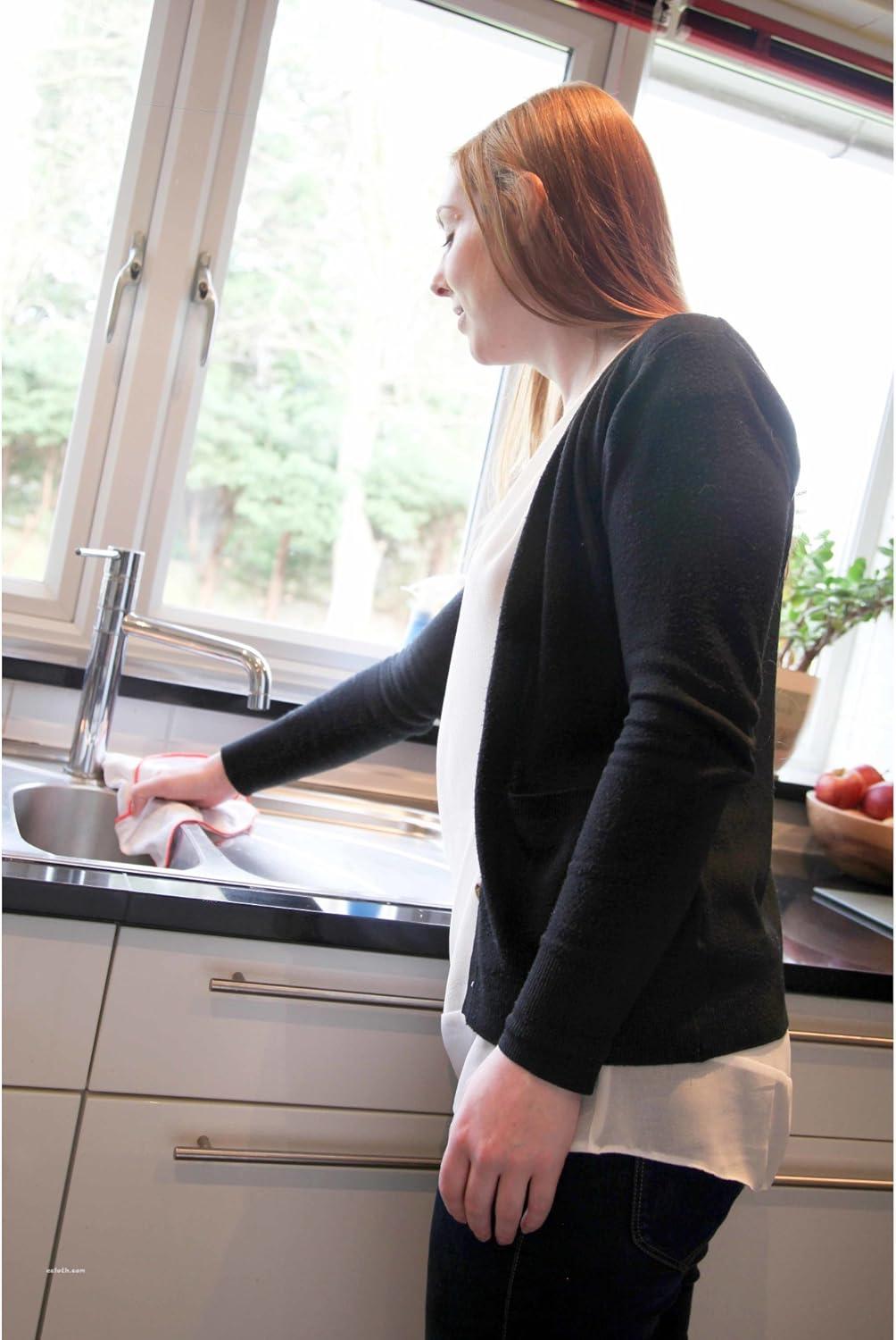 Red and Blue Microfiber Kitchen Cleaning Cloth Set, 2 Pack