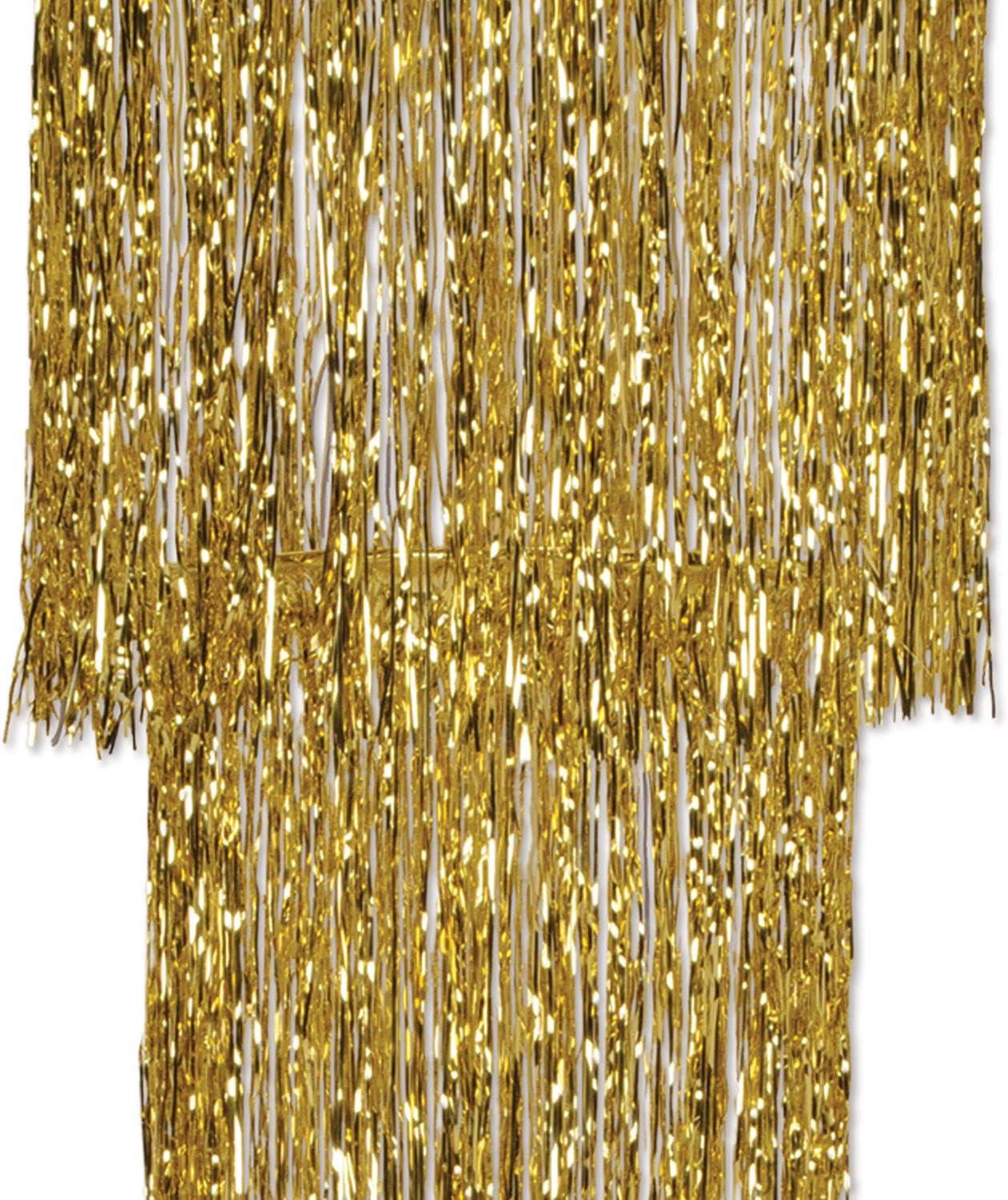 Beistle 4' 3-Tier Shimmer Chandelier Gold (57510-GD)