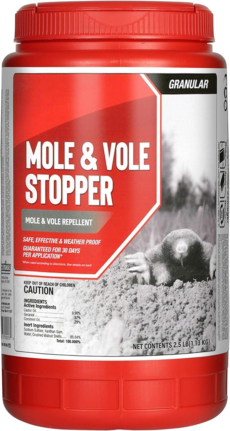 Mole & Vole Stopper 2.5 lb. Granular Repellent, Repels Moles and Voles