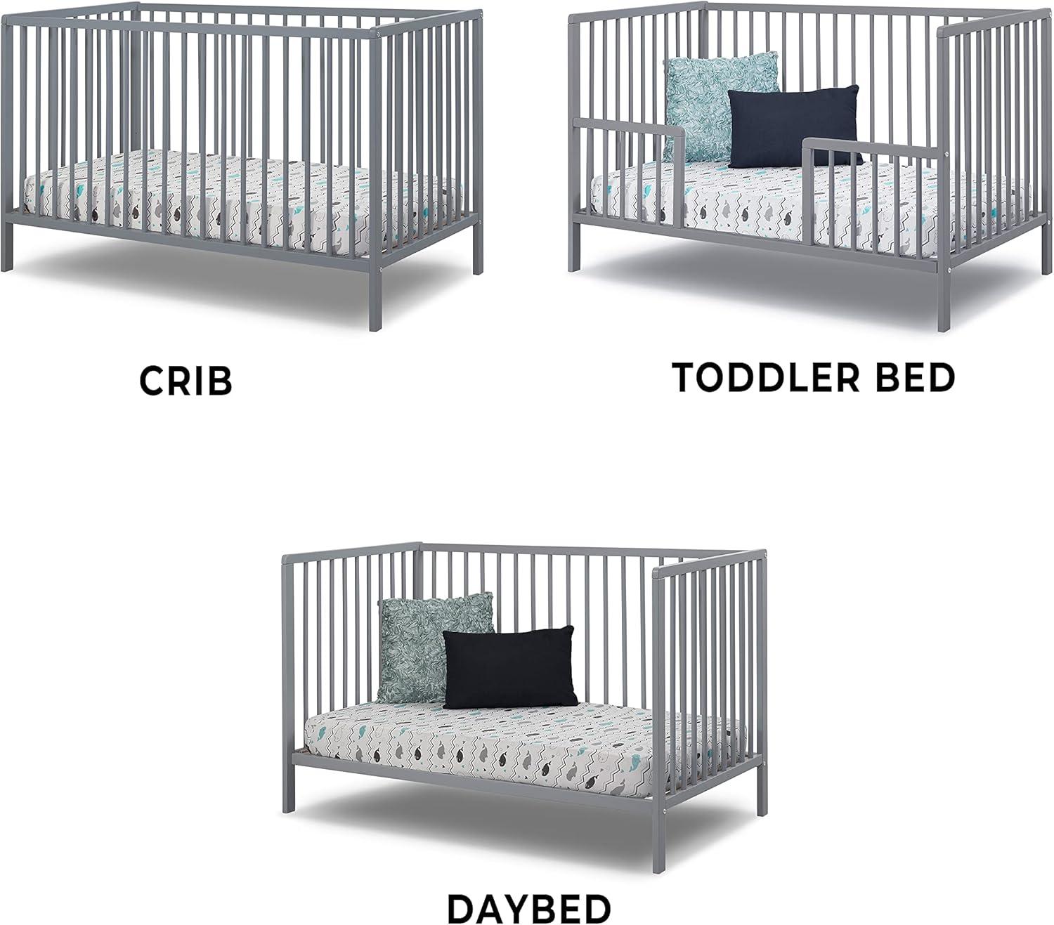 Sorelle Happy 3-in-1 Convertible Crib - Gray