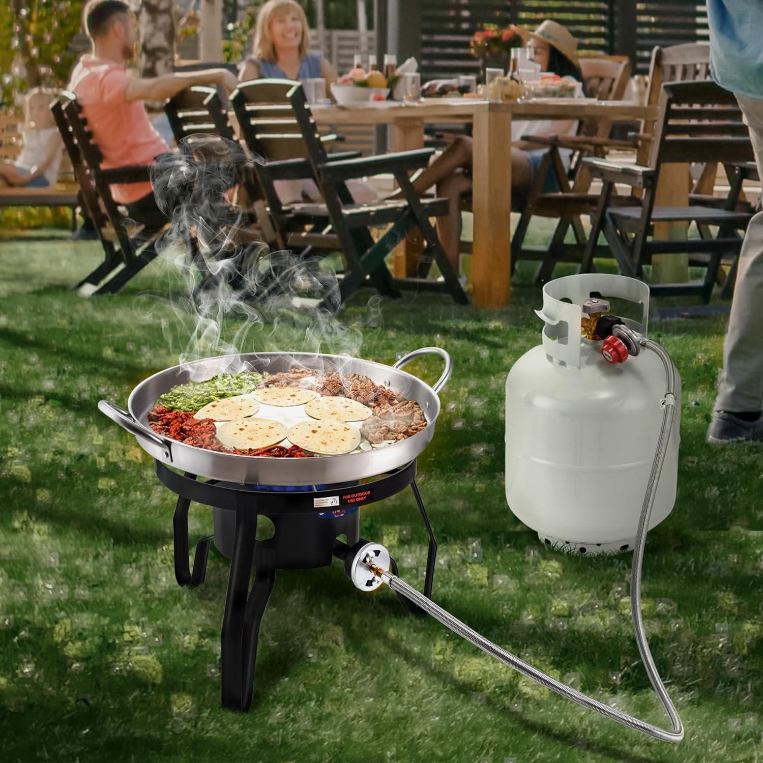 ARC USA 3831S Outdoor Propane Burner Cast Iron Turkey Fryer Camping Stove 37,000 BTU/H