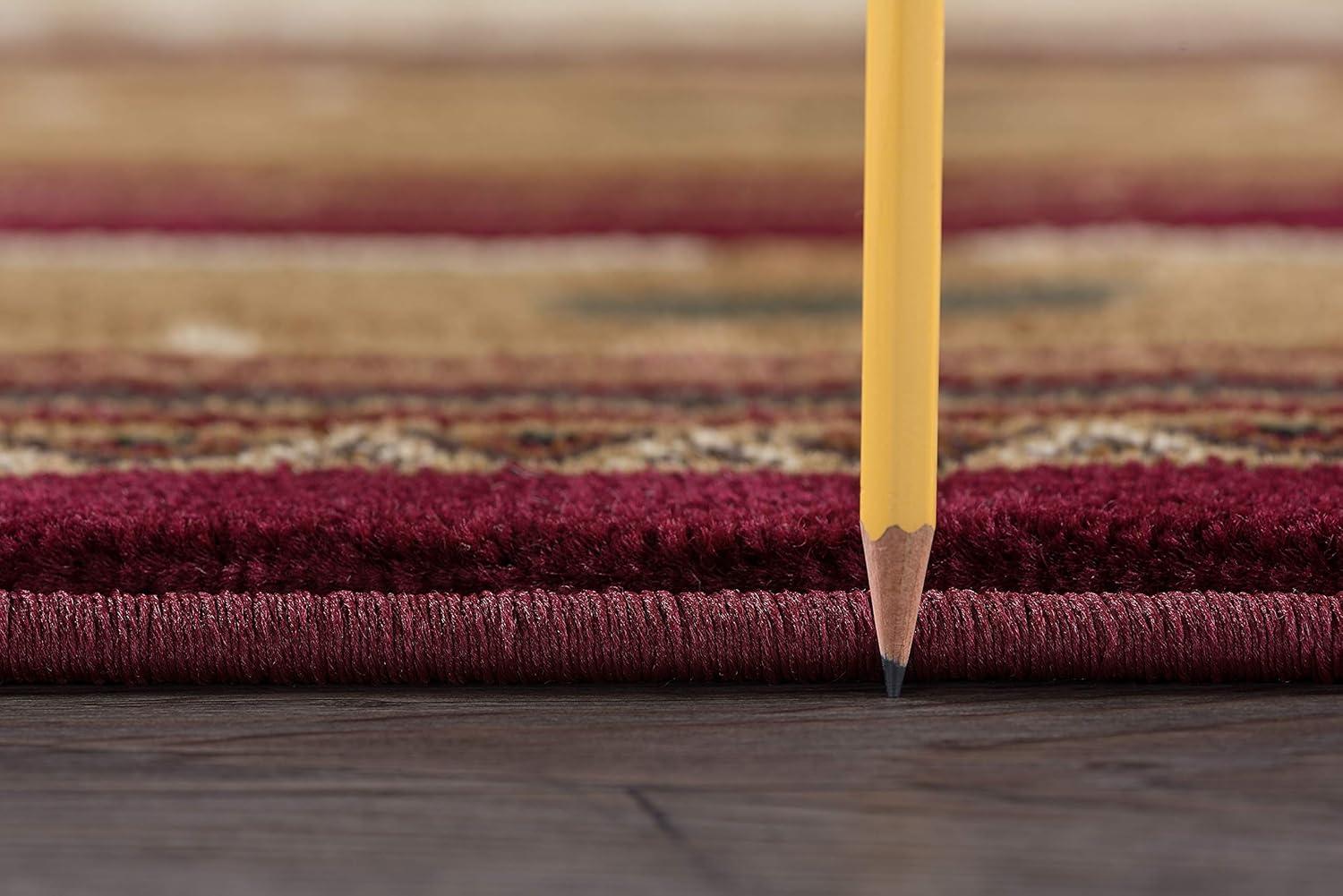 Brown and Black Synthetic Forest Bear Runner Rug, 3x8