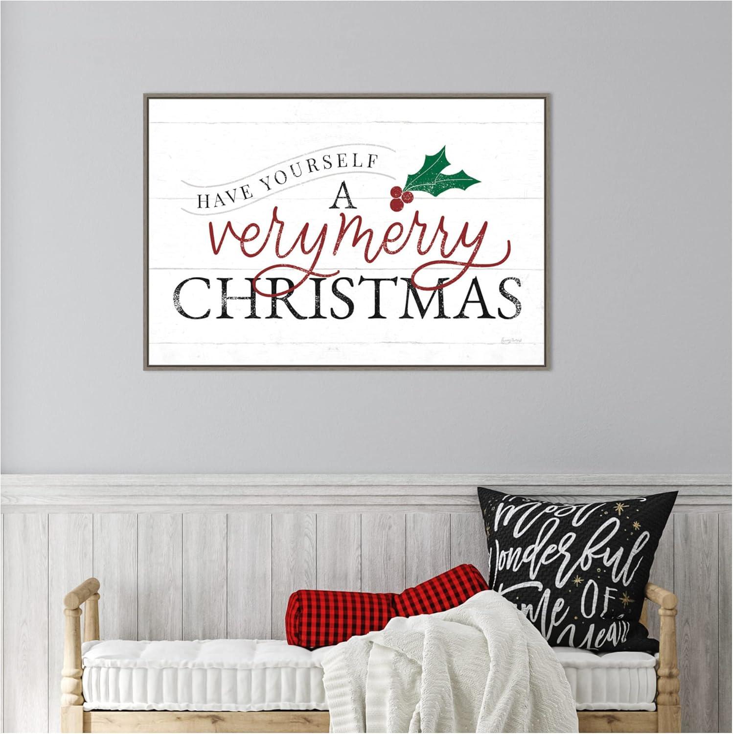 Amanti Art Vintage Christmas IV RG by Becky Thorns Canvas Wall Art Print Framed 33 x 23-in.