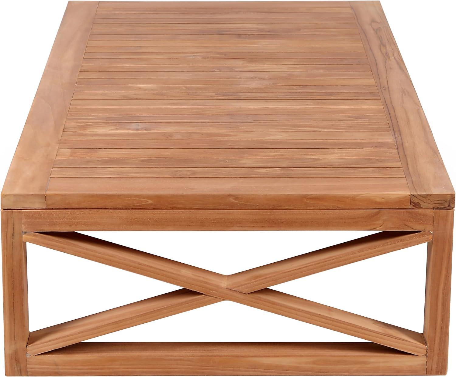 Meridian Furniture Anguilla Natural Teak Outdoor Coffee Table