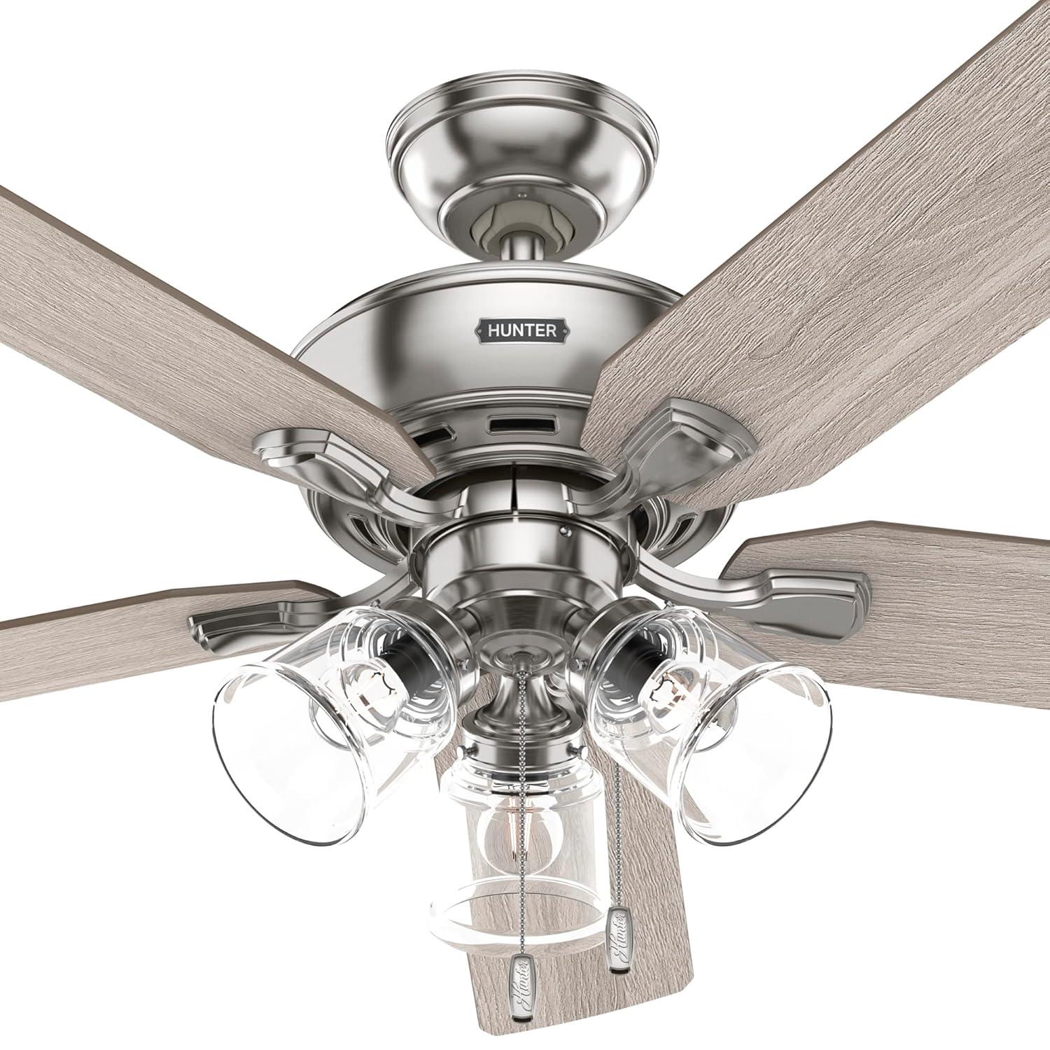 52" Rosner 5 - Blade Ceiling Fan With Lights and Pull Chains