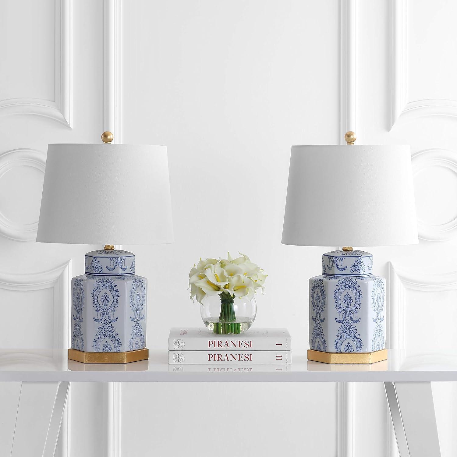 Bloomsbury Market Bodin White Ceramic Table Lamps - Set Of 2 (LED Bulbs Included)