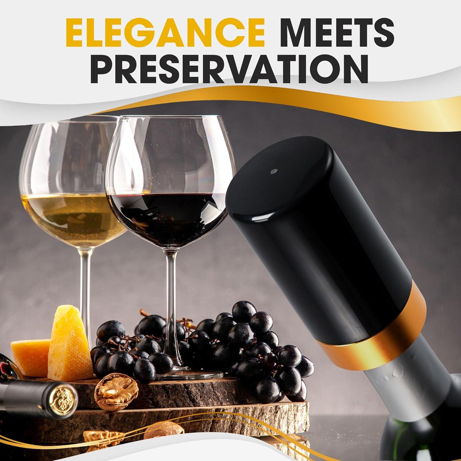 Berkware Automatic Vacuum Wine Bottle Preserver with Intelligent LED Display