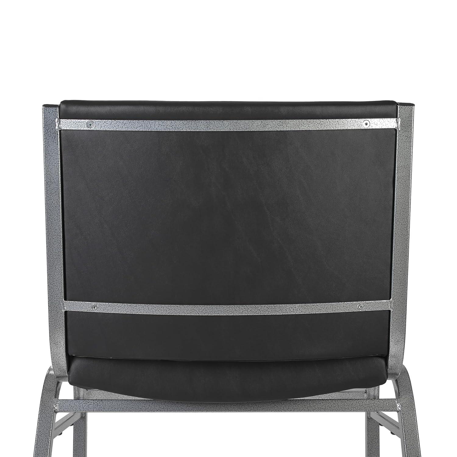 Flash Furniture HERCULES Series Big & Tall 1000 lb. Rated Black Fabric Stack Chair