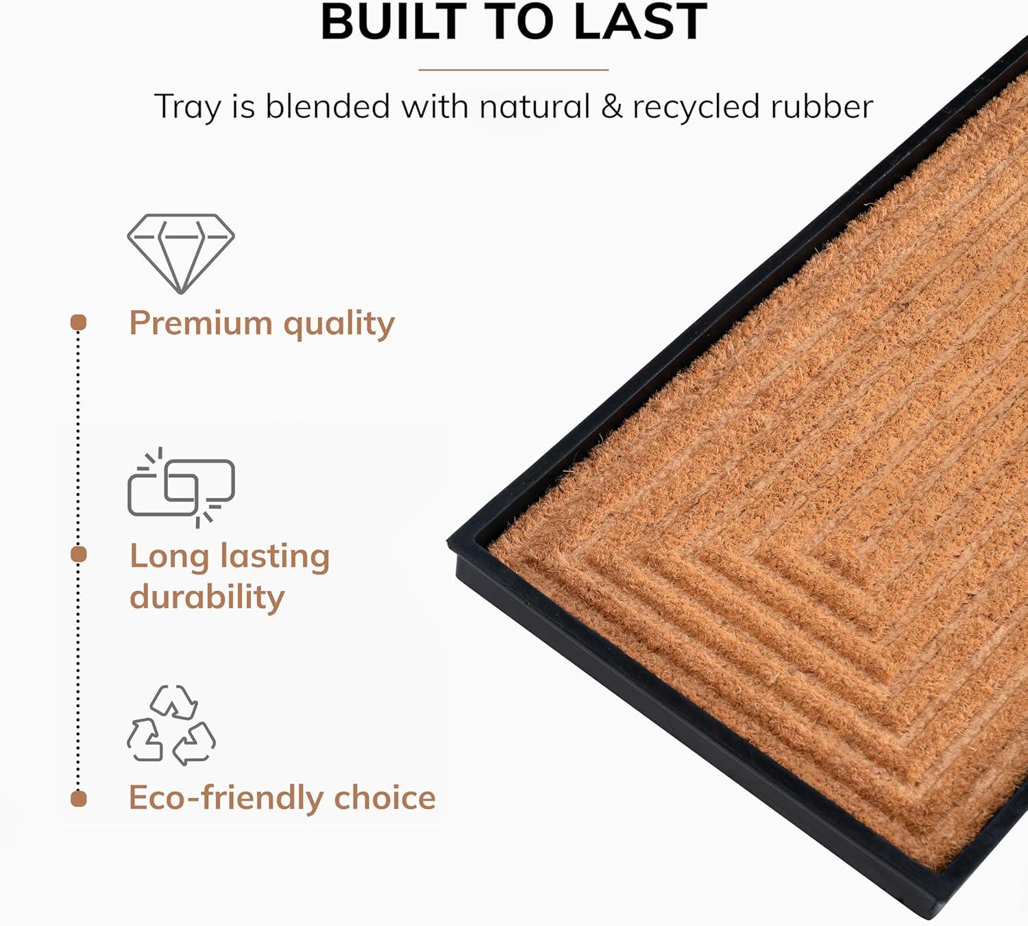 Anji Mountain Eco-Friendly Rubber Boot Tray for Muddy Shoes, Garden Tools, and Pet Supplies (Available in Multiple Sizes)
