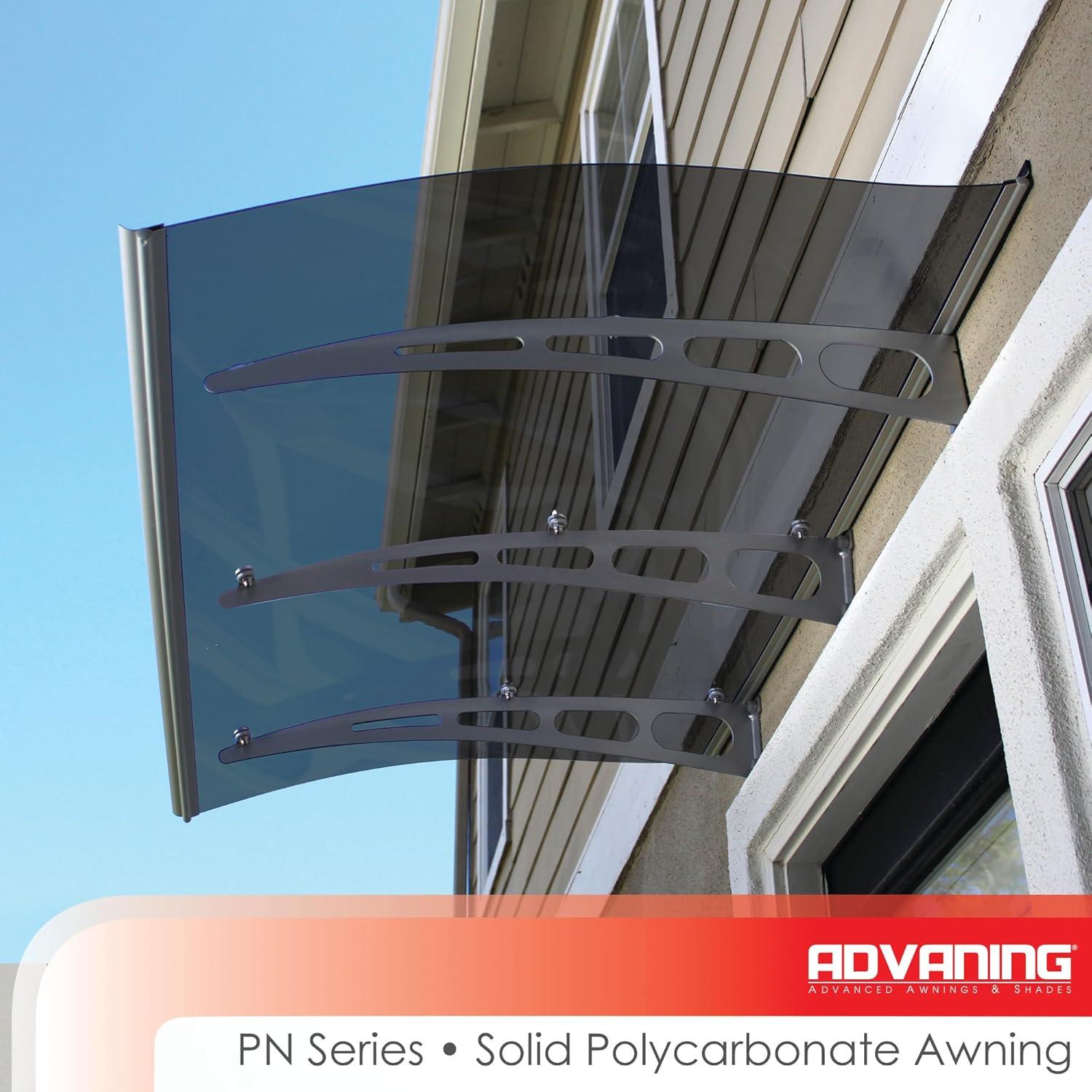 PA Series 2' 11 13/32" D Convex Door Awning