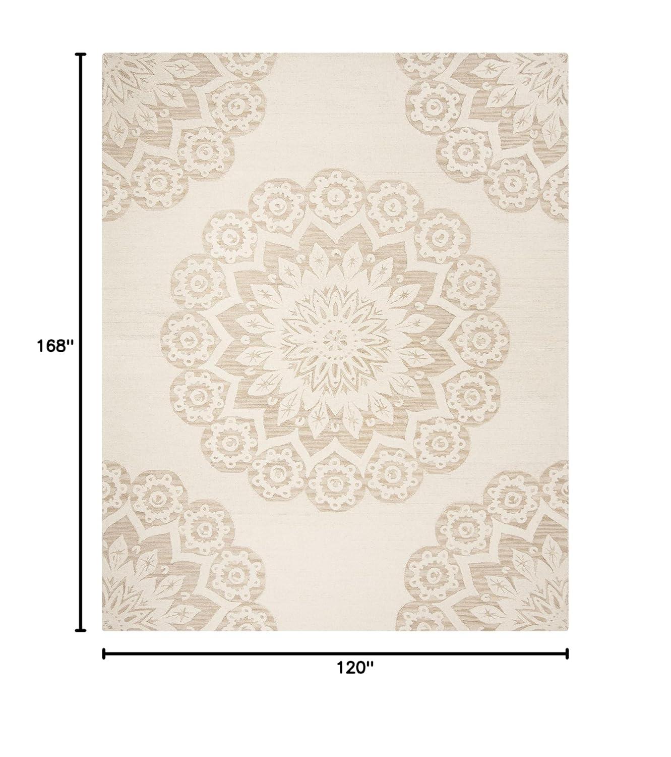 SAFAVIEH Blossom Brody Medallion Area Rug, Ivory/Beige, 10' x 14'