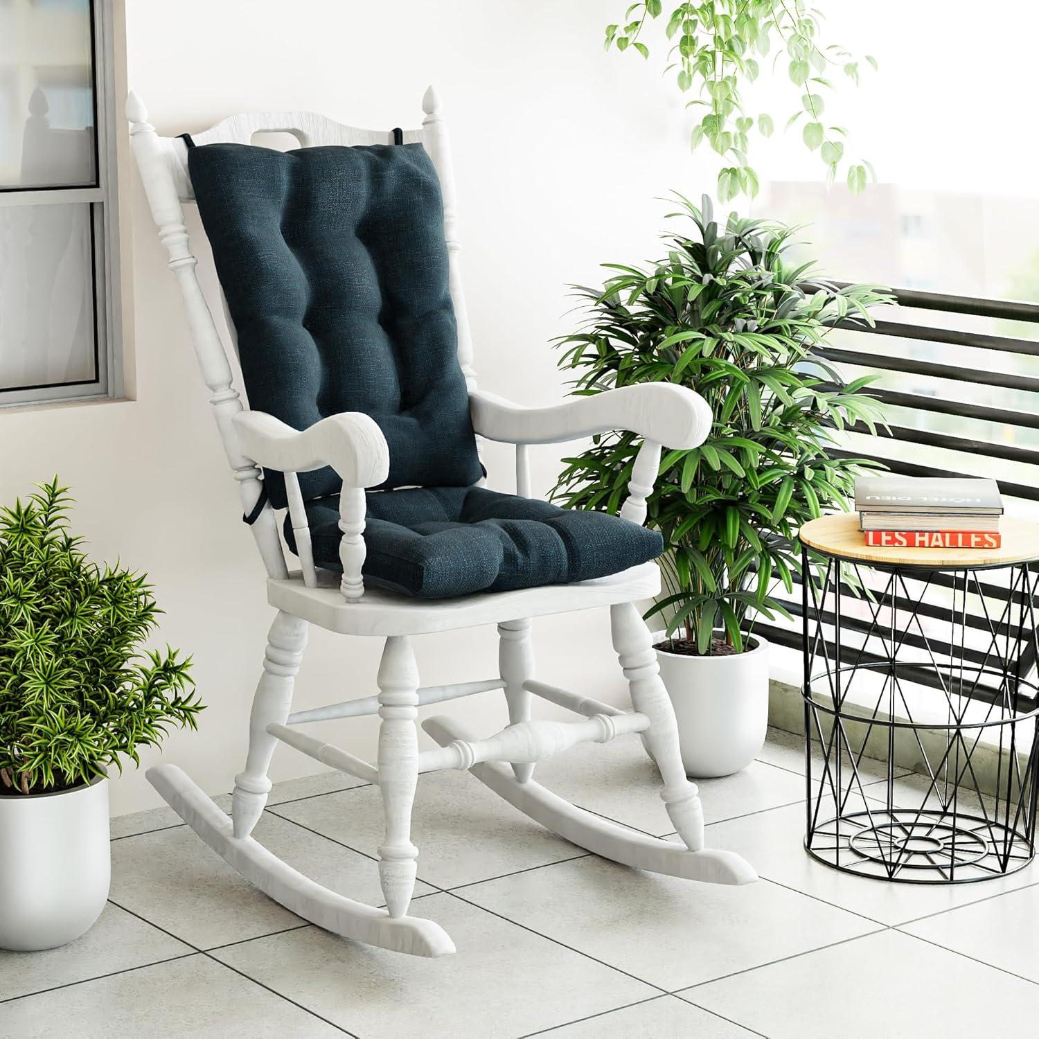 Klear Vu Gripper Polar Chenille Jumbo 2 Pieces Rocking Chair Cushion Set