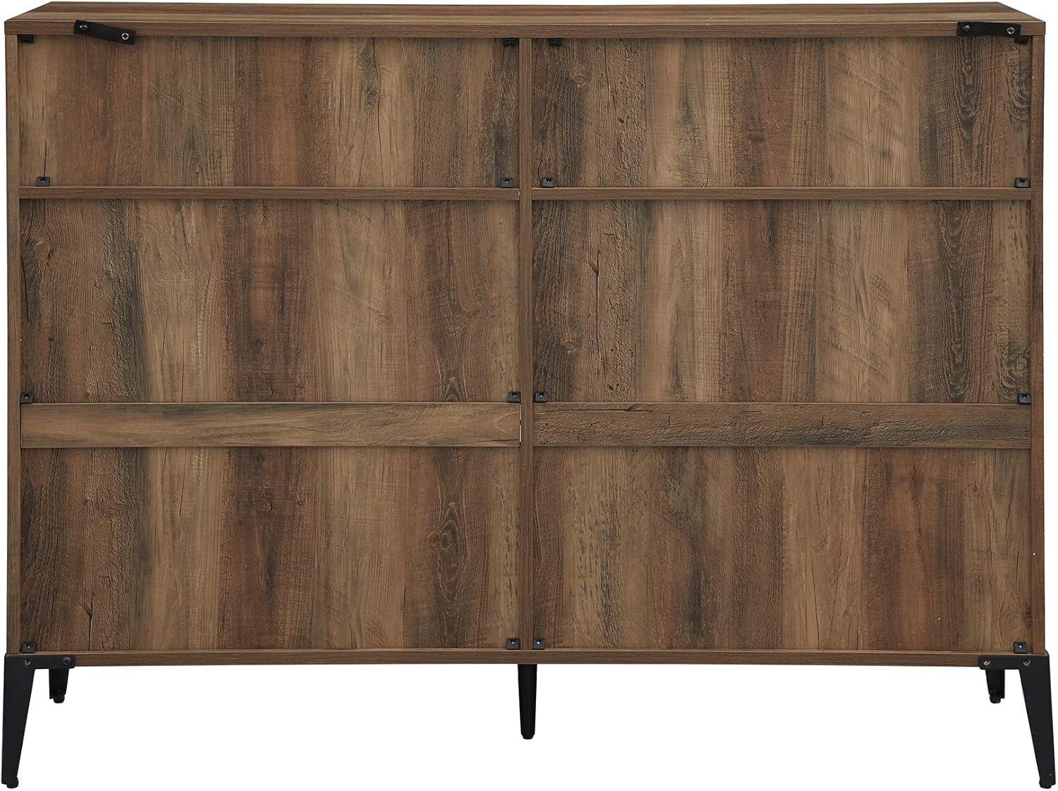 Walker Edison Designs Jeremy 6-Shelf Reclaimed Bookcase, Barnwood