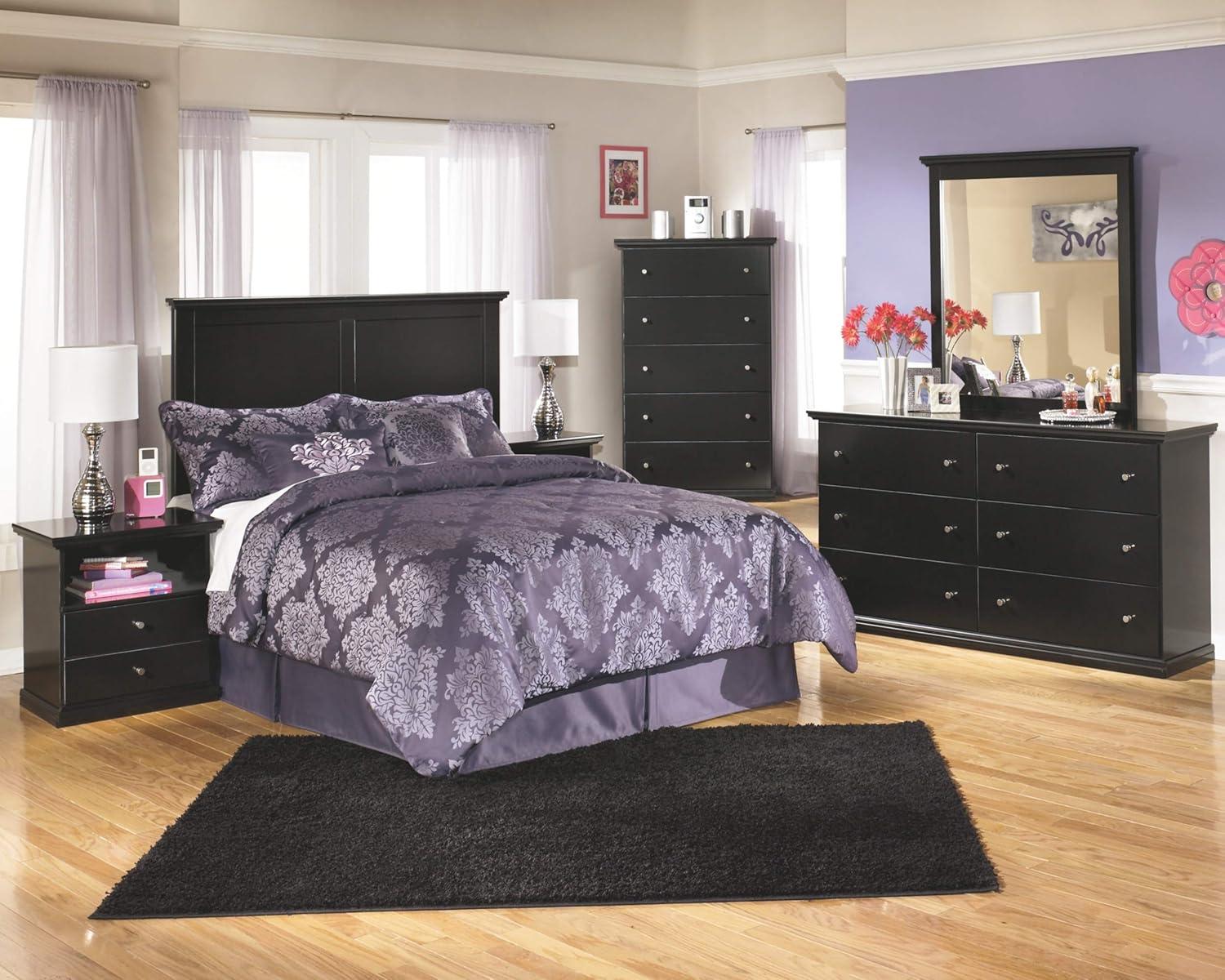 Signature Design by Ashley Maribel 5 Drawer Wood Chest in Black