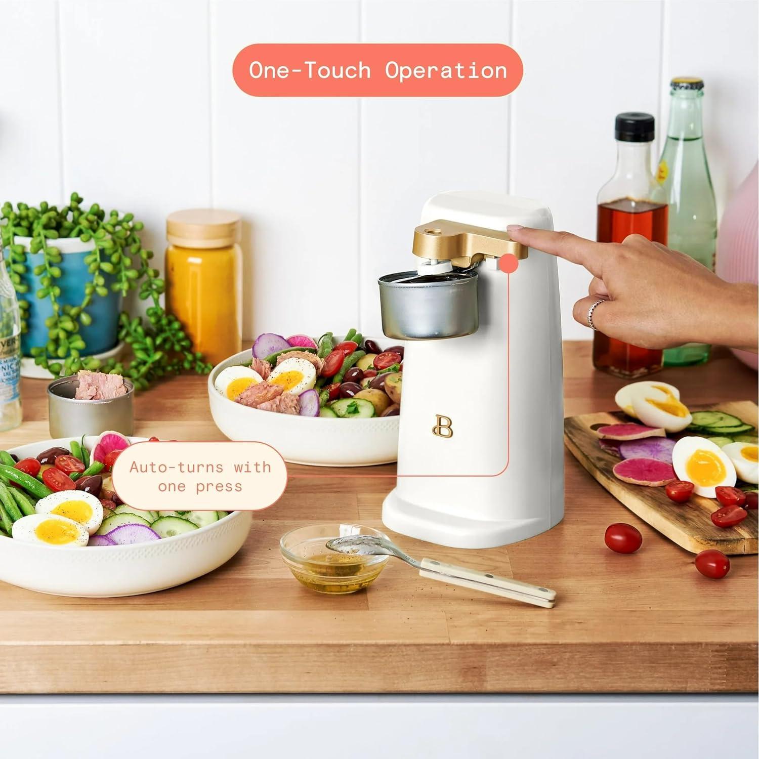 Beautiful Easy-Prep Electric Can Opener, White Icing by Drew Barrymore