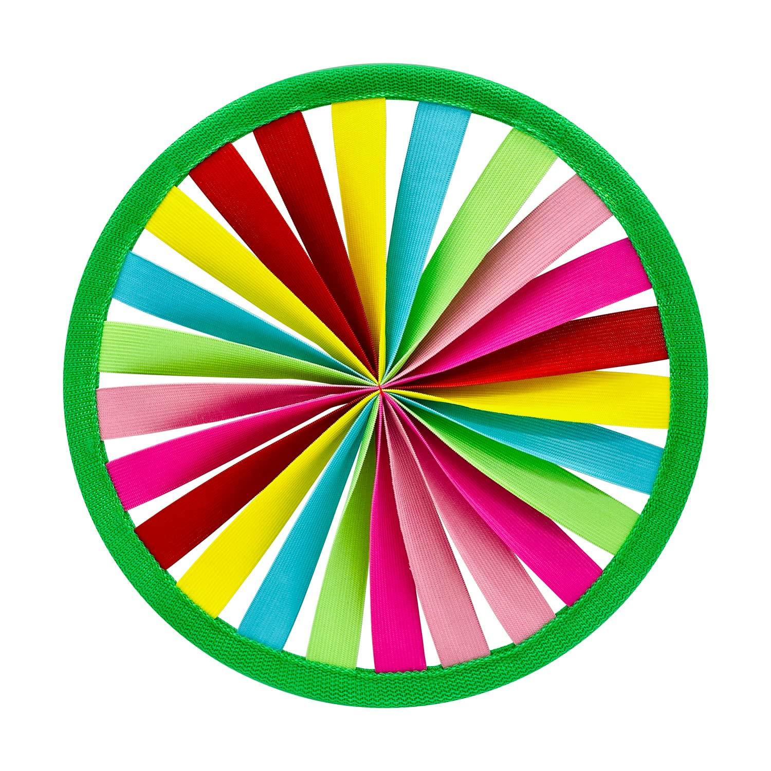 Sunlite Sports Rainbow Flying Ring, Outdoor Family Fun, Play in Park Beach Backyard, for All Ages - Green