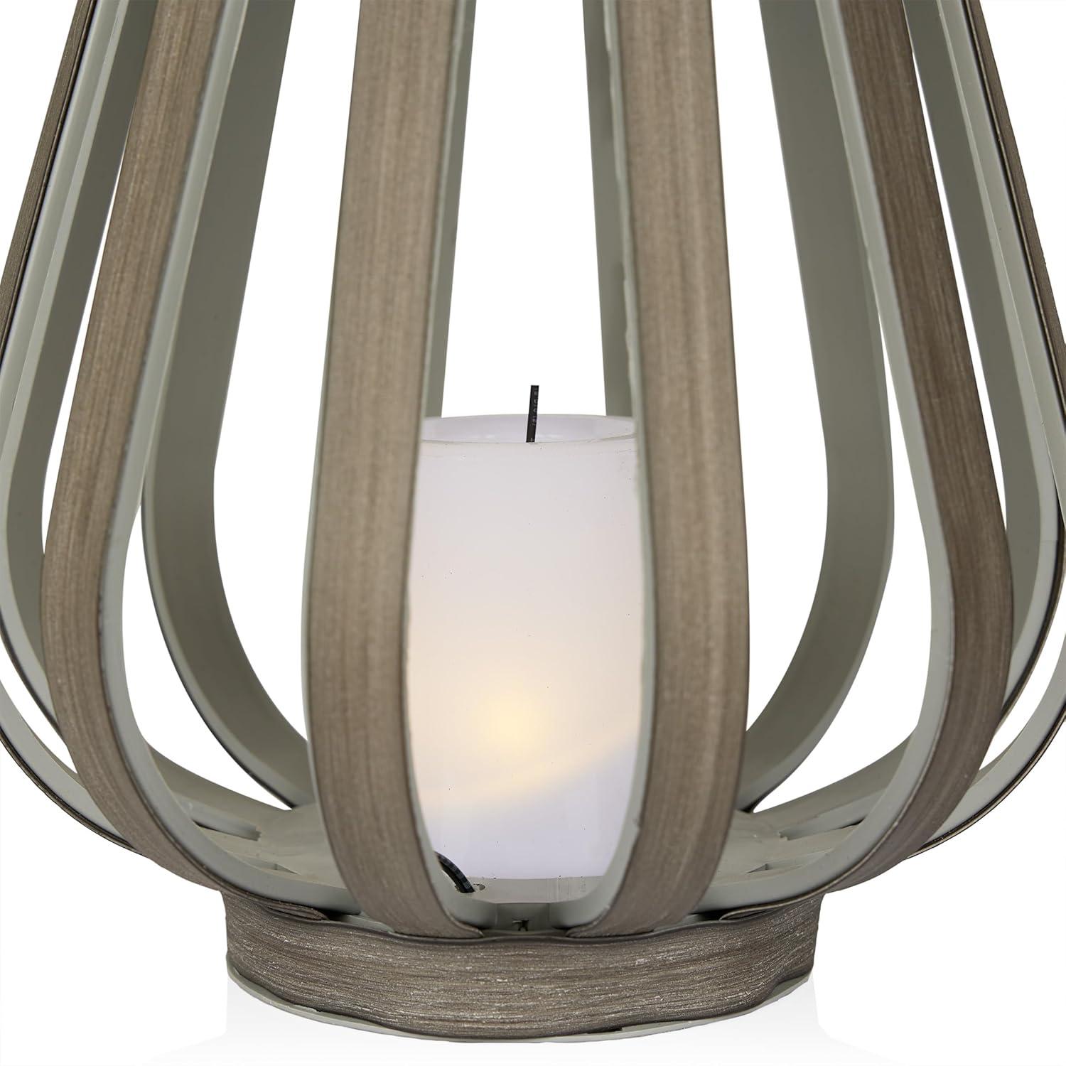 Alpine Solar Decorative Plastic Lantern w/ LED Light