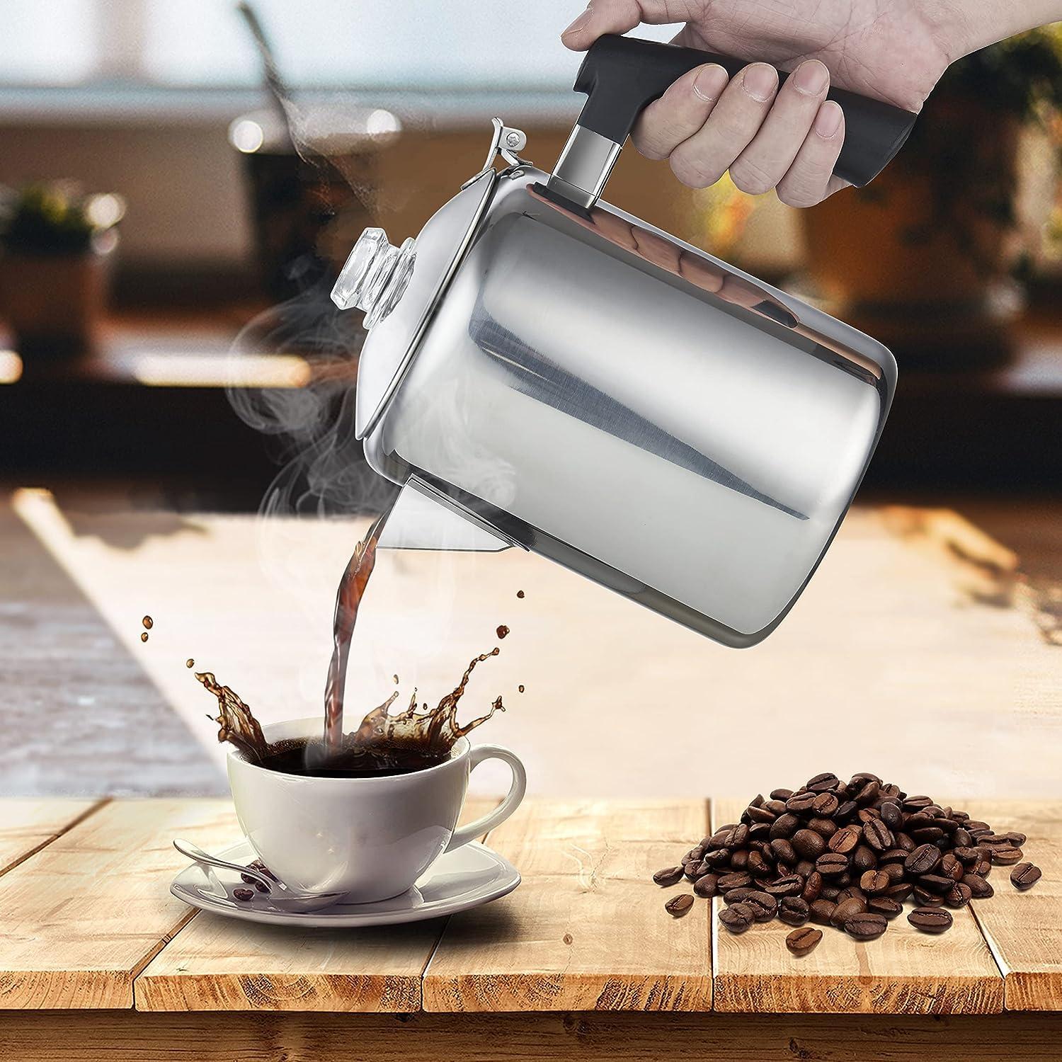 Cook N Home 8-Cup Stainless Steel Stovetop Coffee Percolator