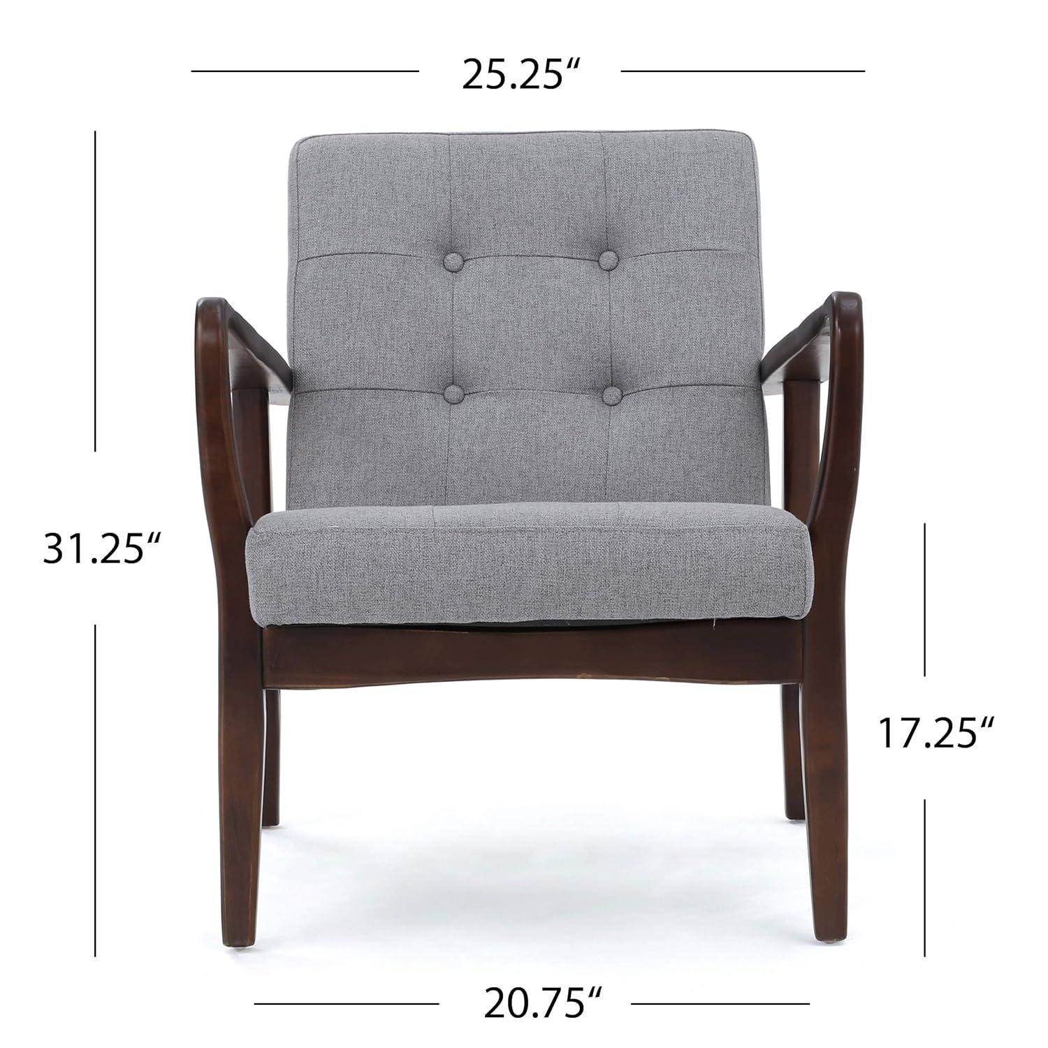 Christopher Knight Home Brayden Fabric Club Chair, Grey