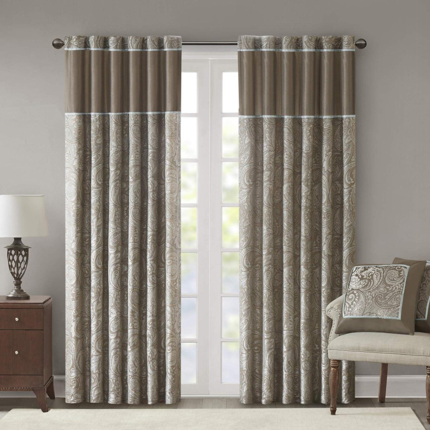 Aubrey Jacquard Curtain Panel Pair (Set of 2)