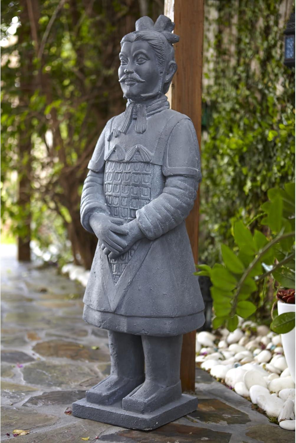 Arlmont & Co. Atas Warrior Weather Resistant Stone Garden Statue