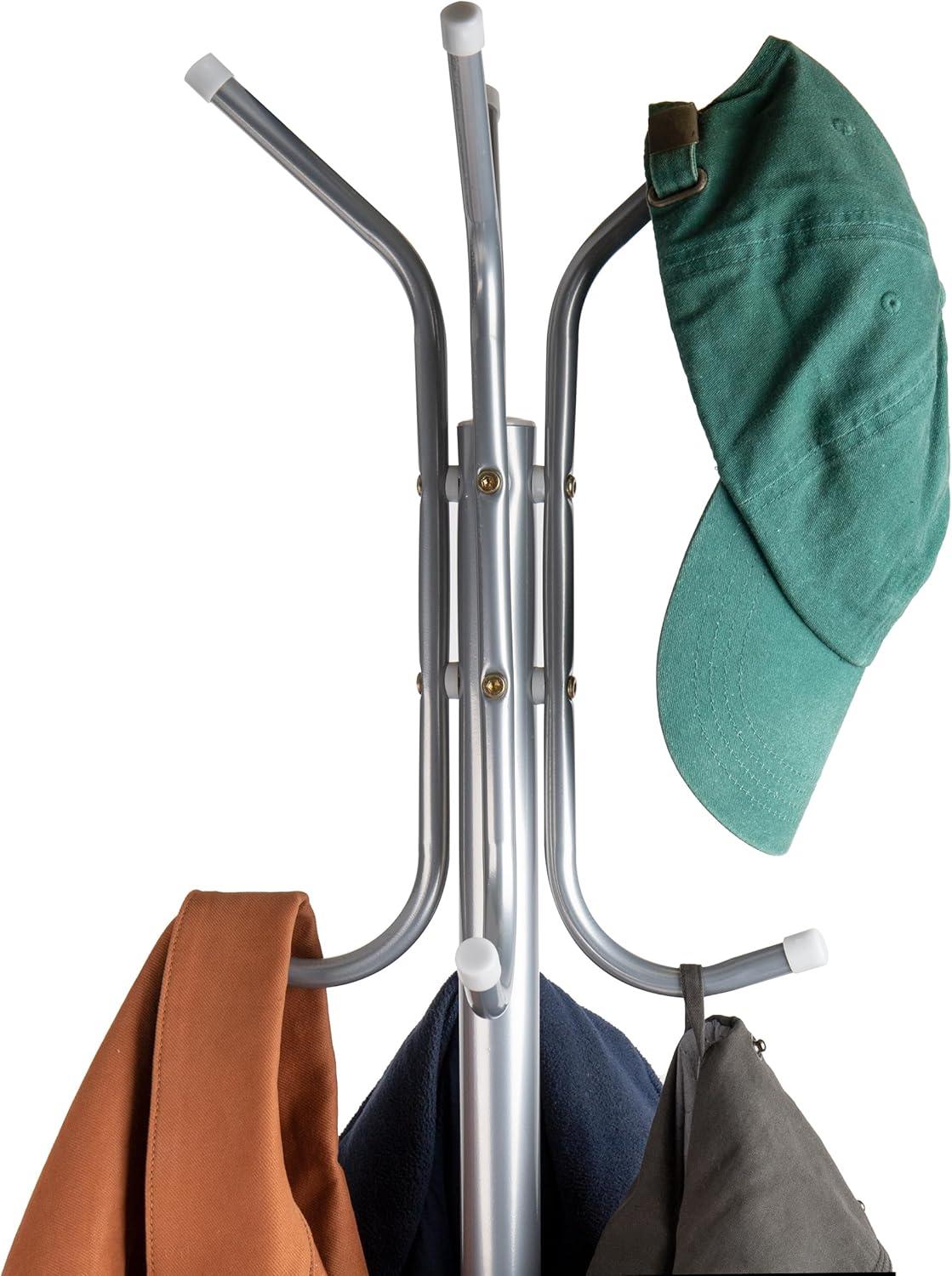 Mind Reader Mind Reader Coat Rack, Hall Tree, Freestanding, Coat Tree, Hat, Jacket, Purse, Metal, 14.75"L x 16.5"W x 69"H