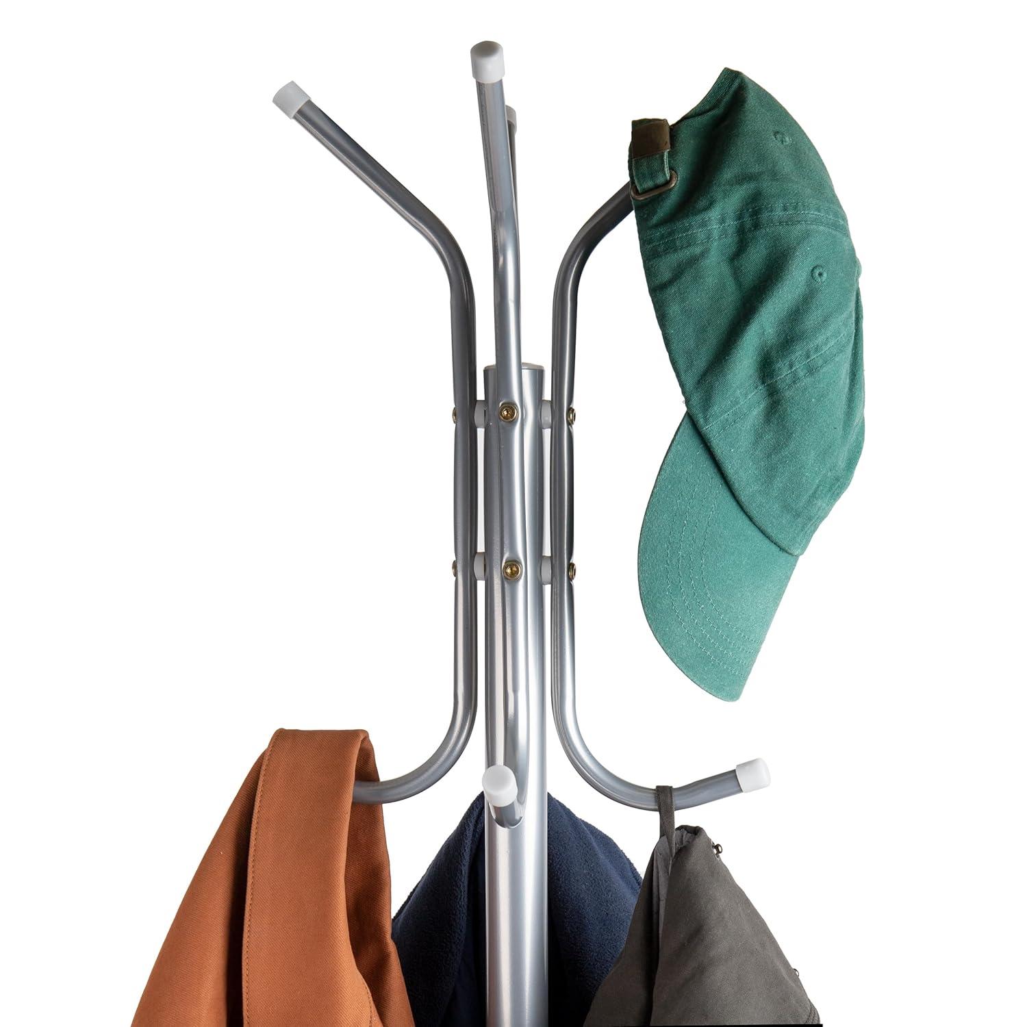 Mind Reader Mind Reader Coat Rack, Hall Tree, Freestanding, Coat Tree, Hat, Jacket, Purse, Metal, 14.75"L x 16.5"W x 69"H