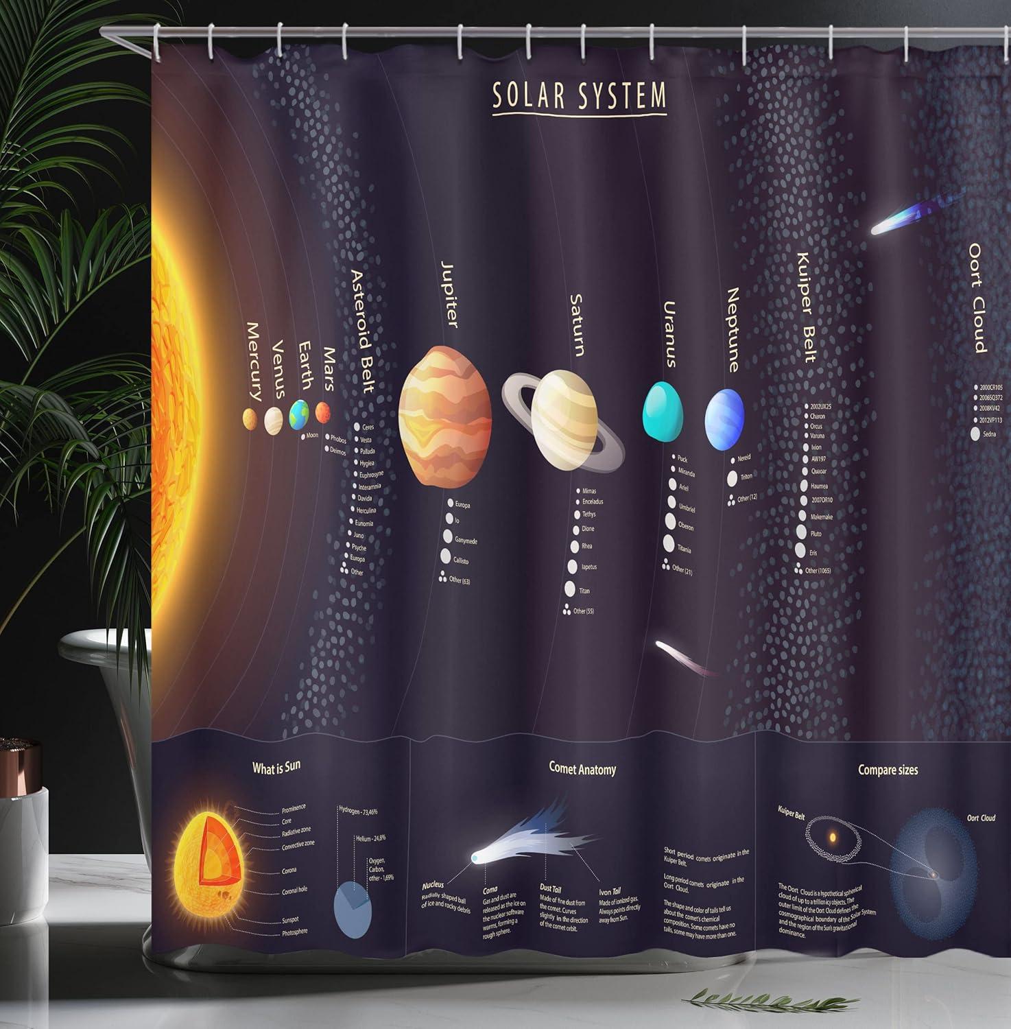 Ambesonne Grey Shower Curtain, Waves Dots Xmas, 69"Wx84"L, Grey White