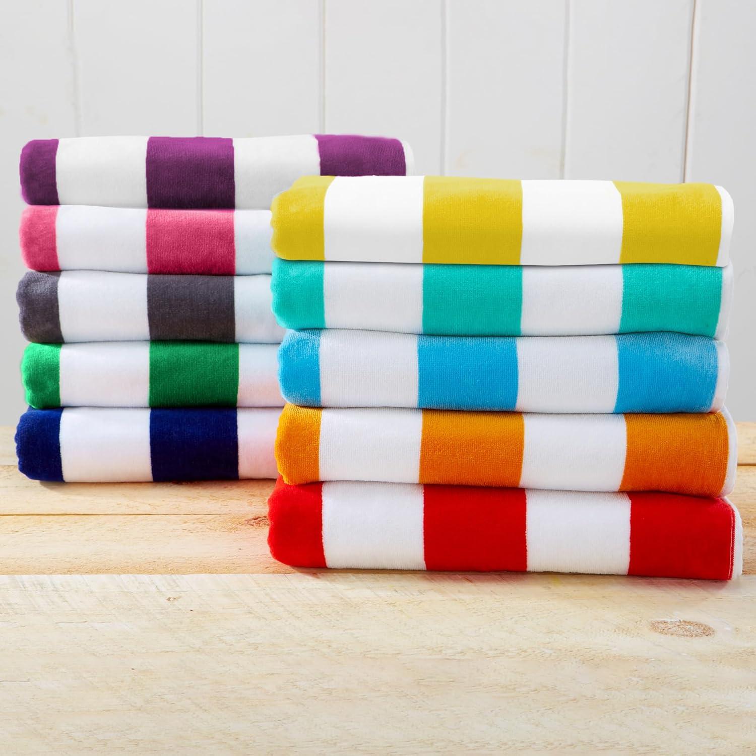 100% Cotton Absorbent & Quick-Dry Cabana Beach Towels