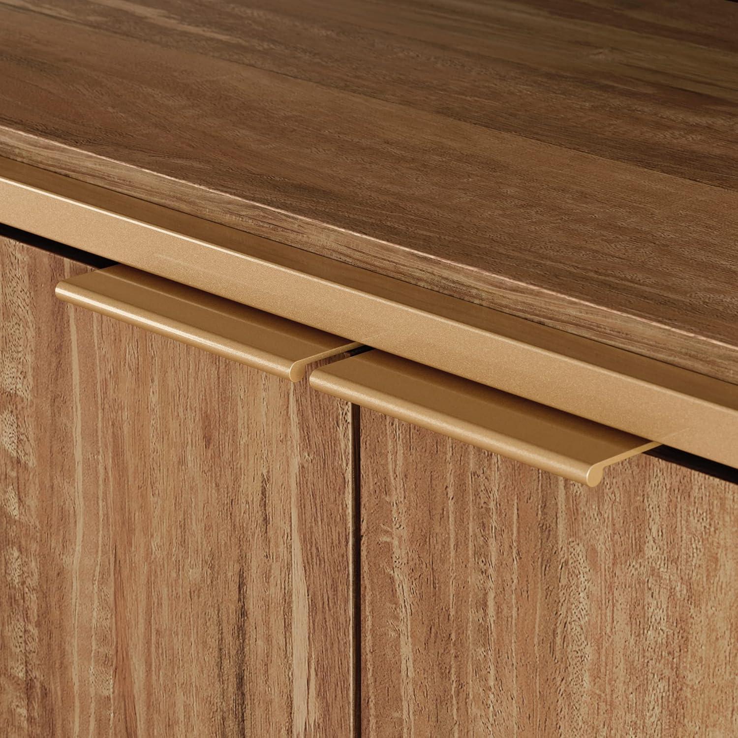 International Lux Modern TV Stand: Adjustable Shelf, Cable Management, Metal Frame - Sauder