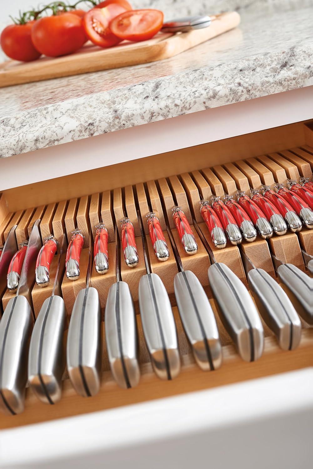 Rev-A-Shelf Rev-A-Shelf Dual Row Trimmable Knife Block Drawer Organizer Insert