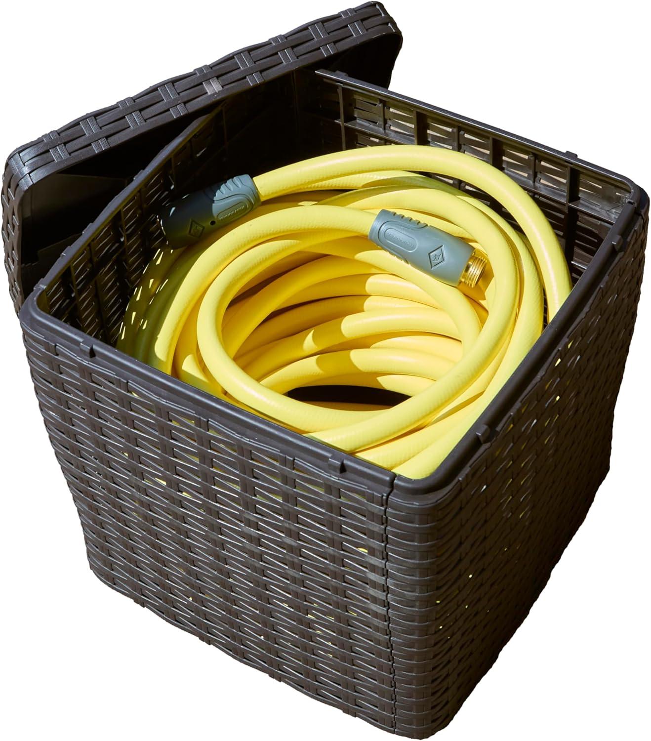 Real Hose Storage Real Hose Storage Outdoor Garden Hose Storage Holder, Decorative Garden Hose Storage Box, Storage For Garden Tools, Garden Hose, Lawn And Garden Products, 200ft Hose Capacity