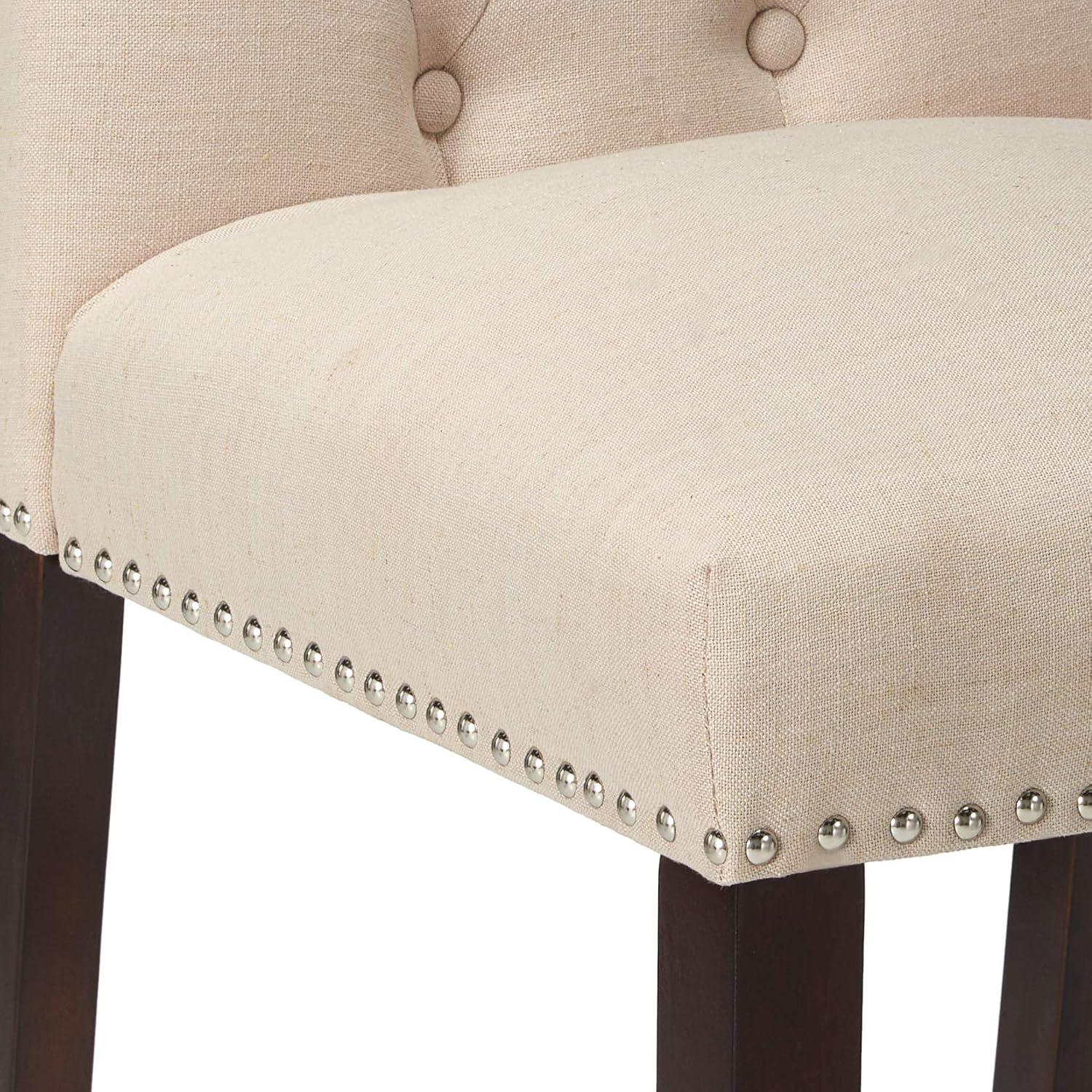 McLoud Upholstered Counter Stool with Solid Wood Frame