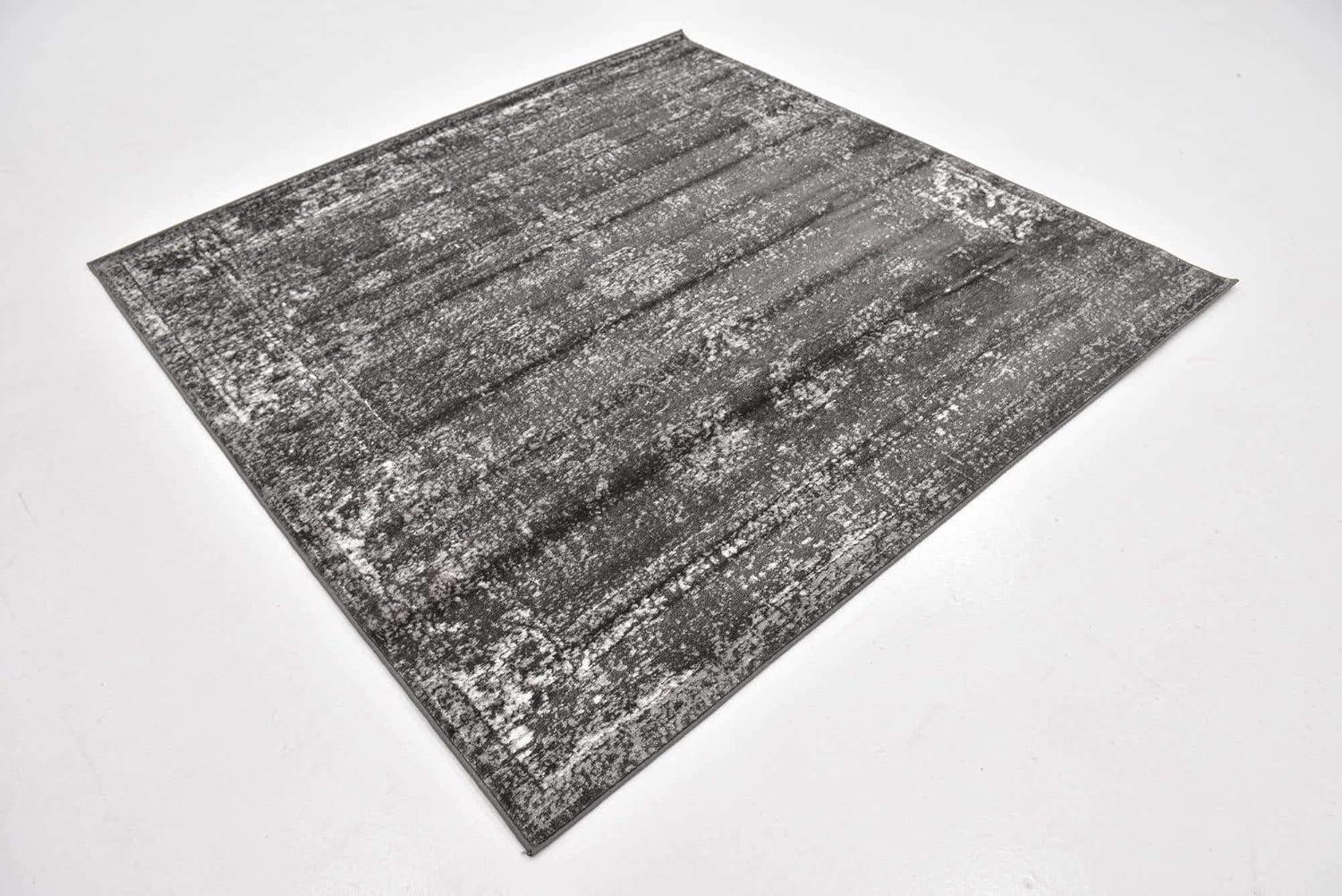 Casino Sofia Dark Grey Square Indoor Easy-Care Rug