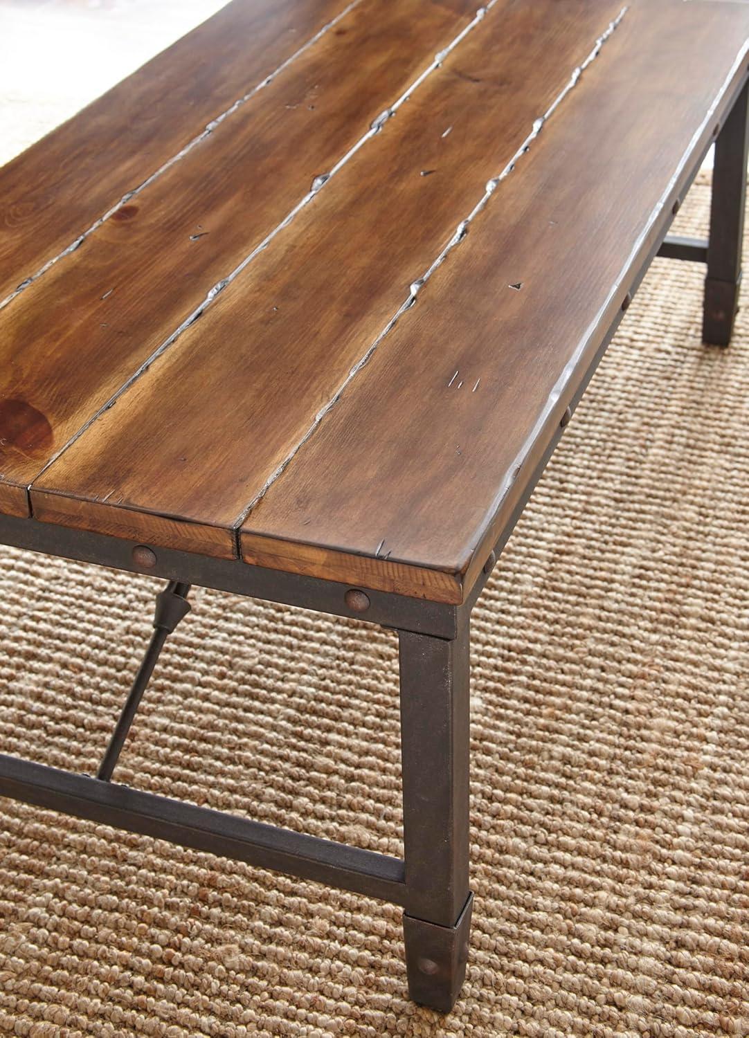 Ashford Cocktail Table Antique Honey - Steve Silver: Engineered Hardwoods, Pine Veneers, Iron Stretchers