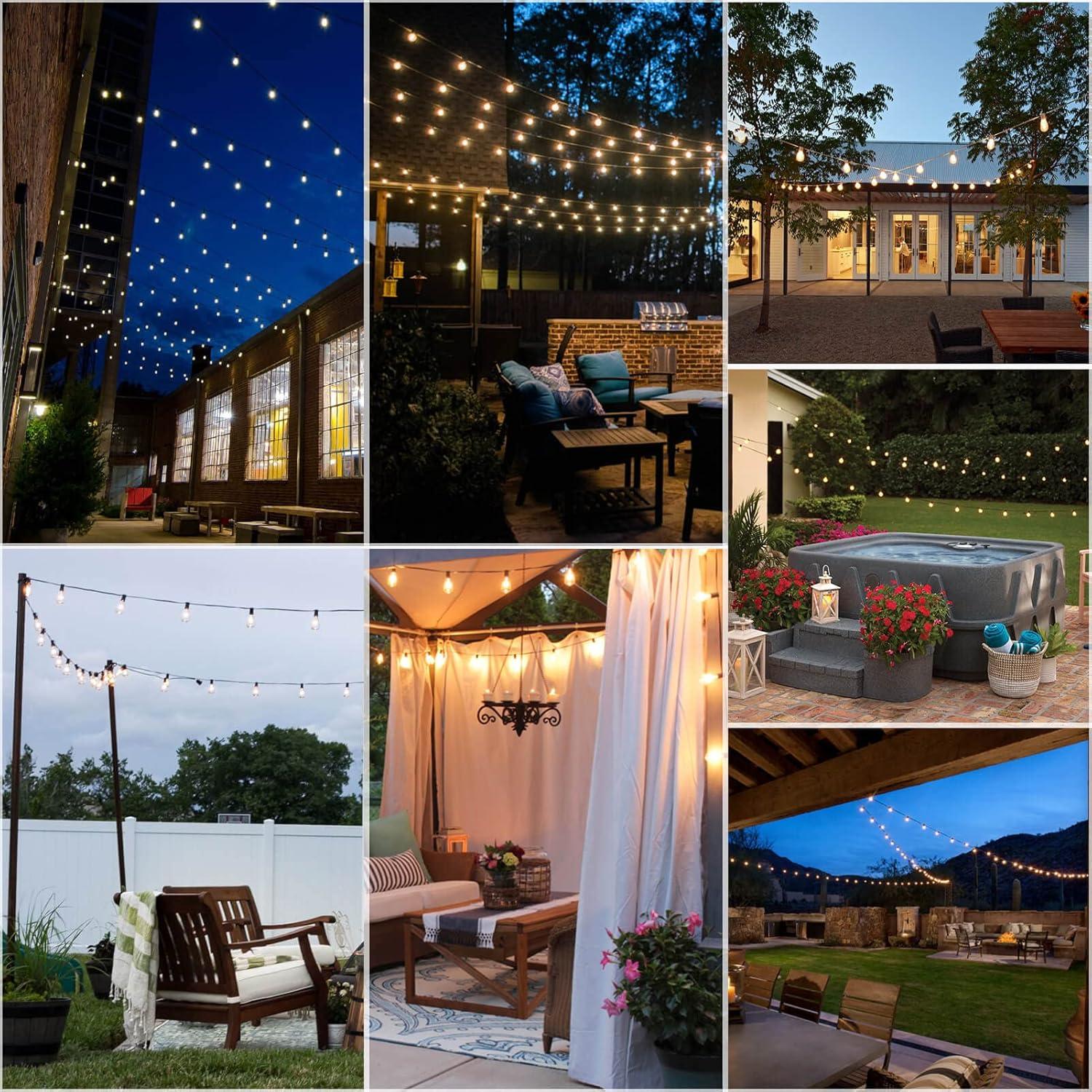 300FT Brown LED Outdoor String Lights with Shatterproof Bulbs