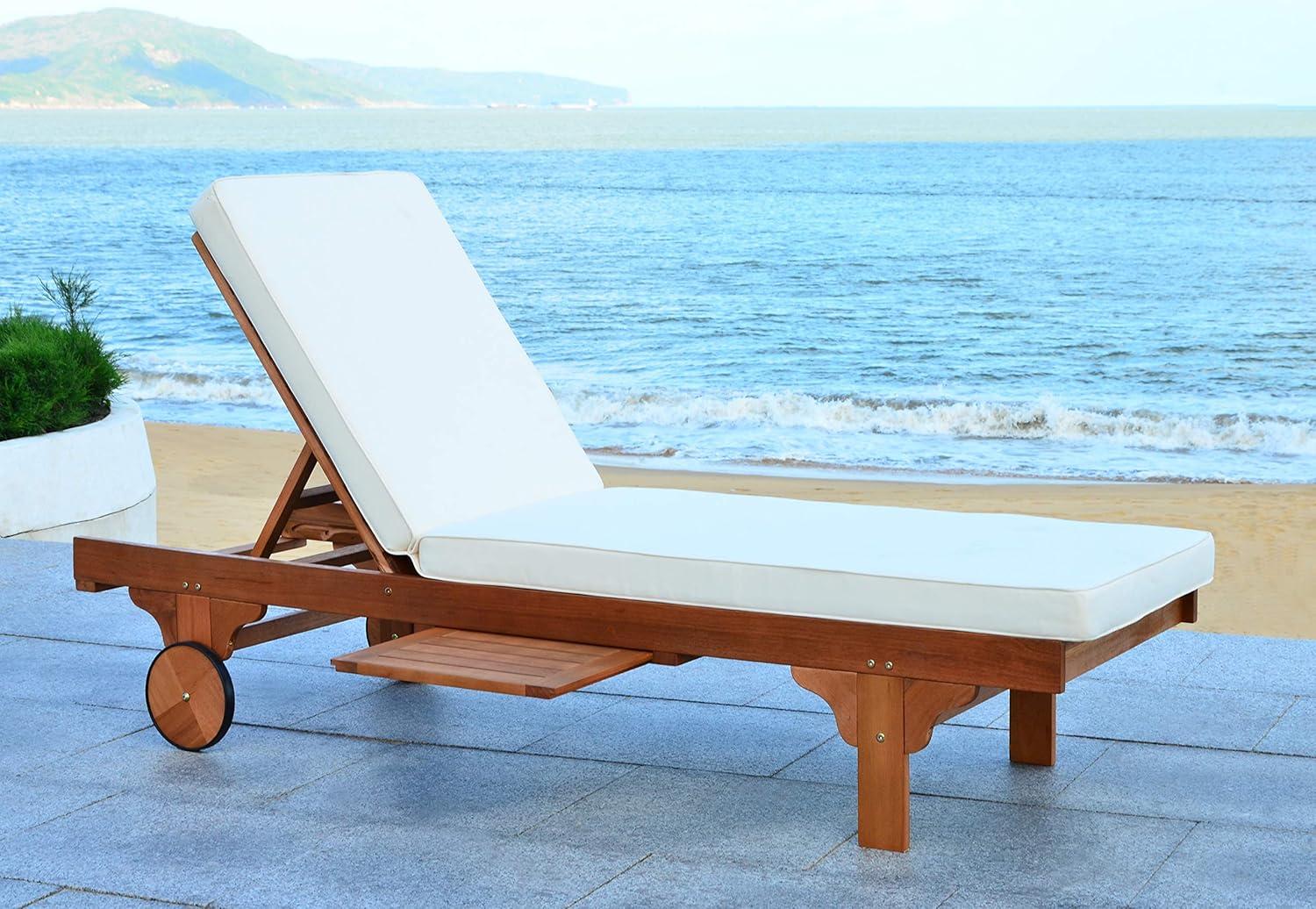 Newport Lounge Chair - Outdoor - PAT7022 - Natural/Beige -Safavieh