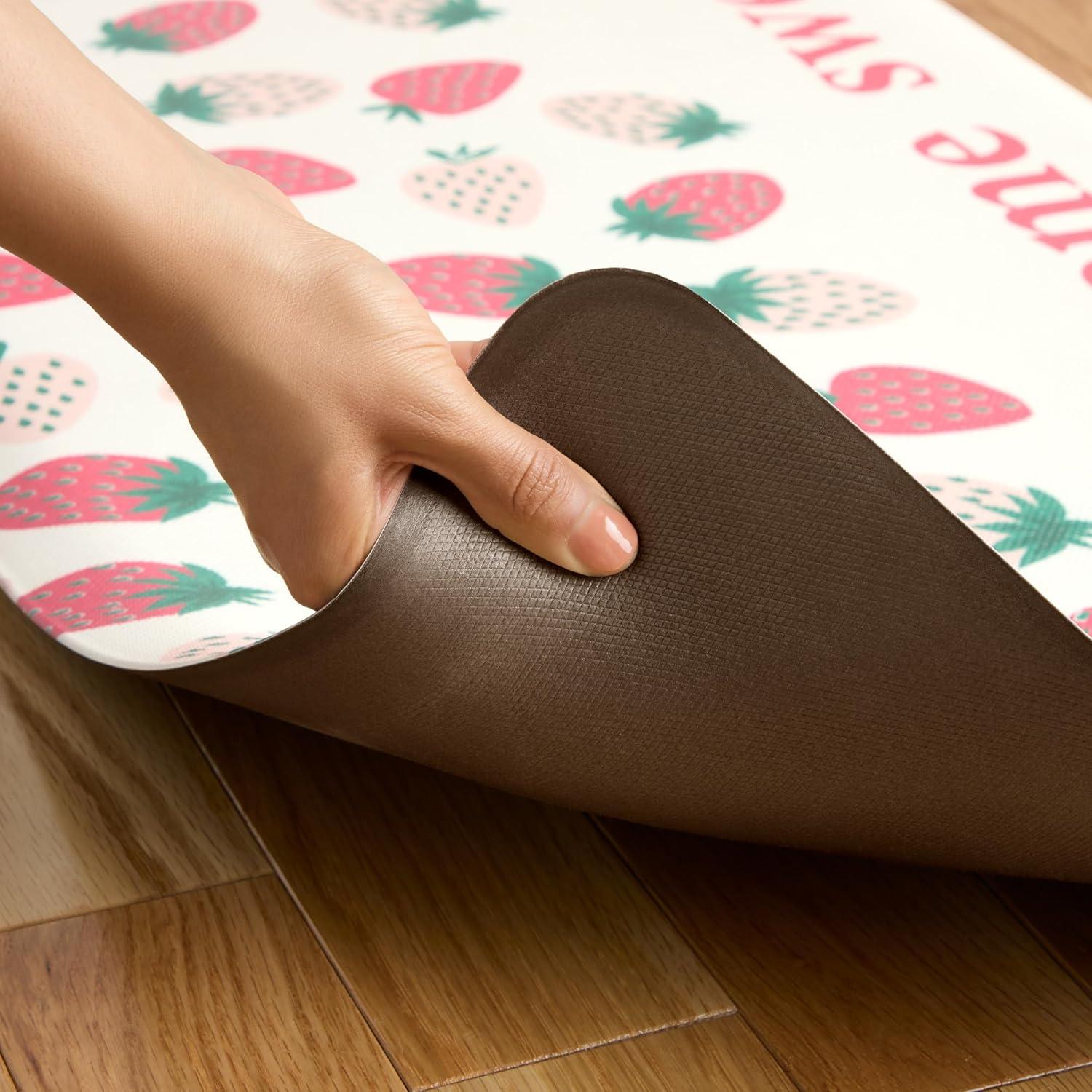 Sur La Table Kitchen Essentials SUR LA TABLE KITCHEN ESSENTIALS Home Sweet Home Quirky Strawberries Fruit Kitchen Mat Cream