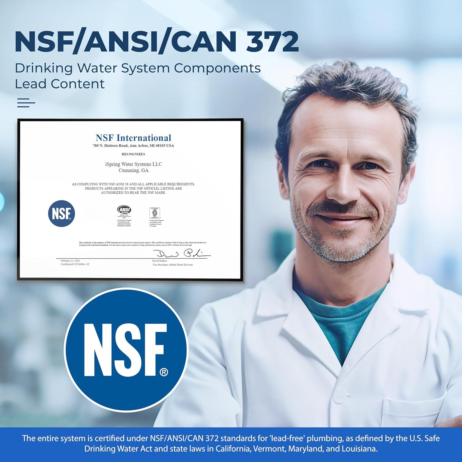 iSpring WSPARJ-BP Whole House Prefilter, Spin-Down Sediment Water Filter with Bypass, Upgraded Clear Housing, Jumbo Size, Flushable and Reusable, Touch-Screen Auto Flushing, 4 Modes