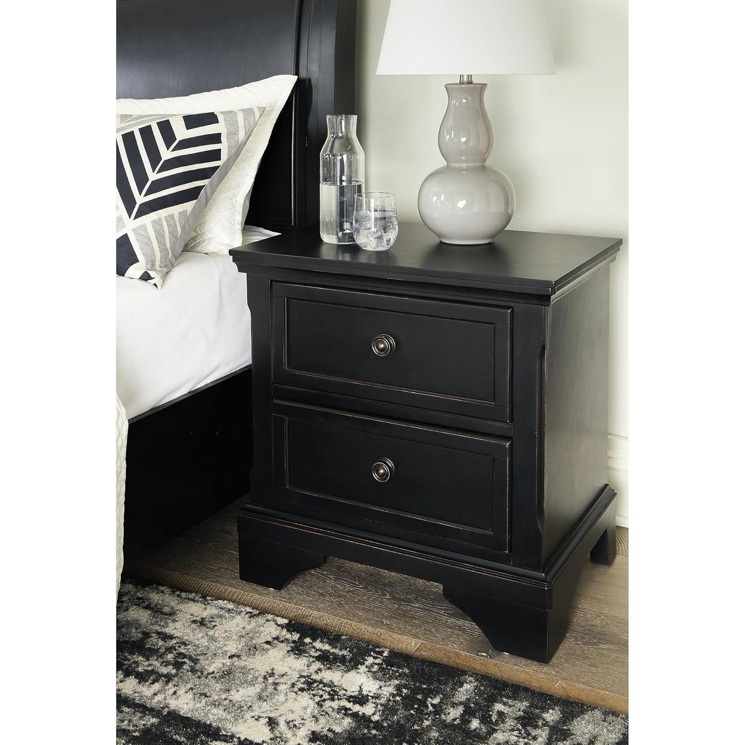 Chylanta 2 - Drawer Nightstand in Black