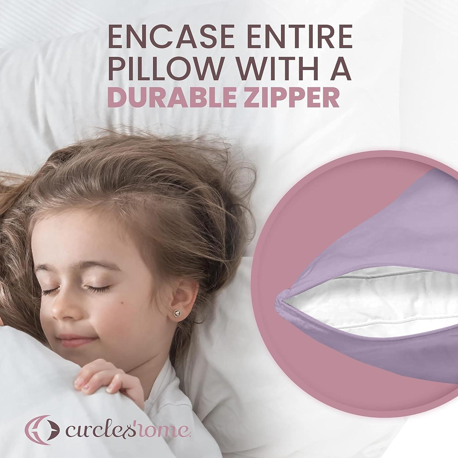 100% Cotton Zippered Pillow Protector (2 pck) Standard - Lavender