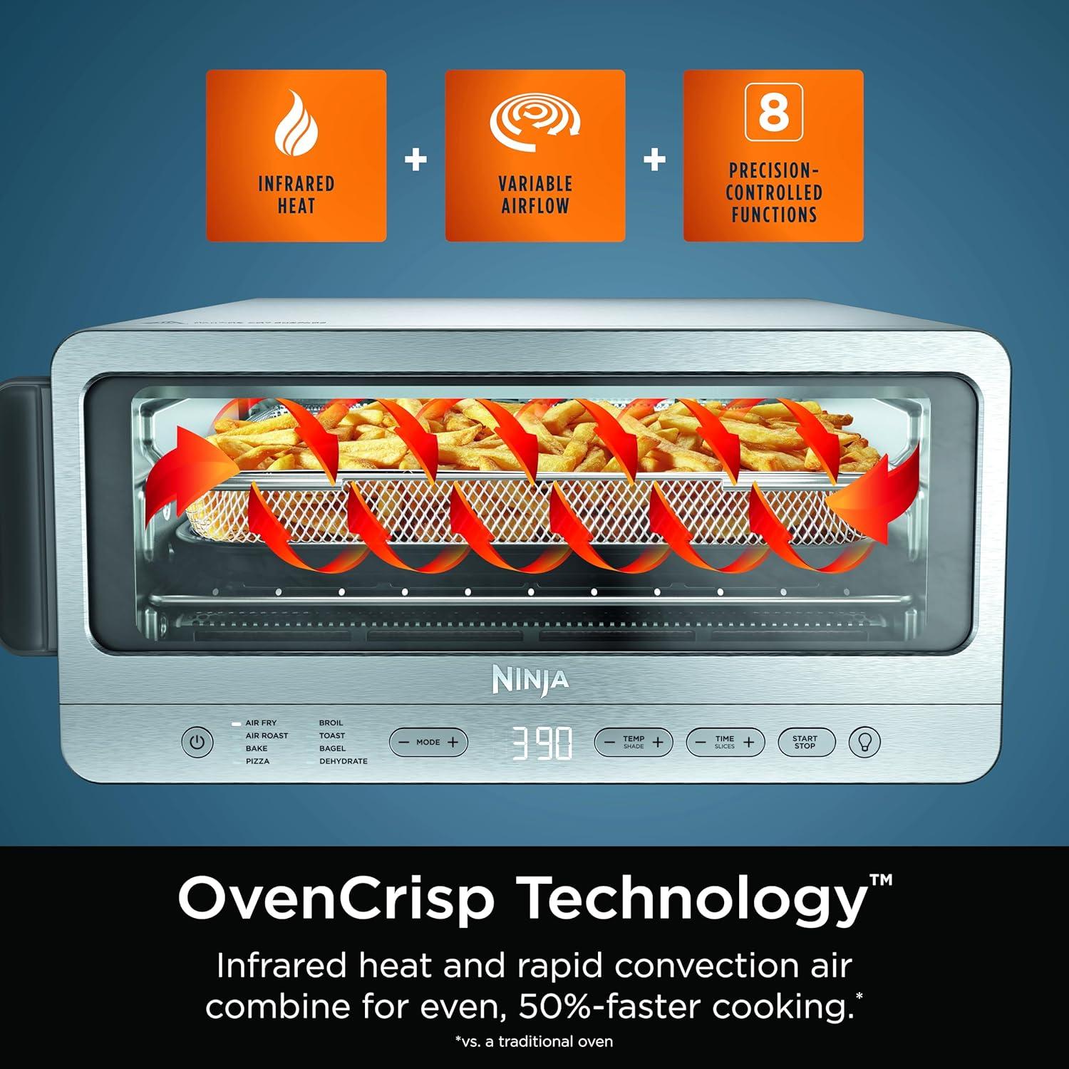 Stainless Steel 6-Slice Air Fryer Toaster Oven