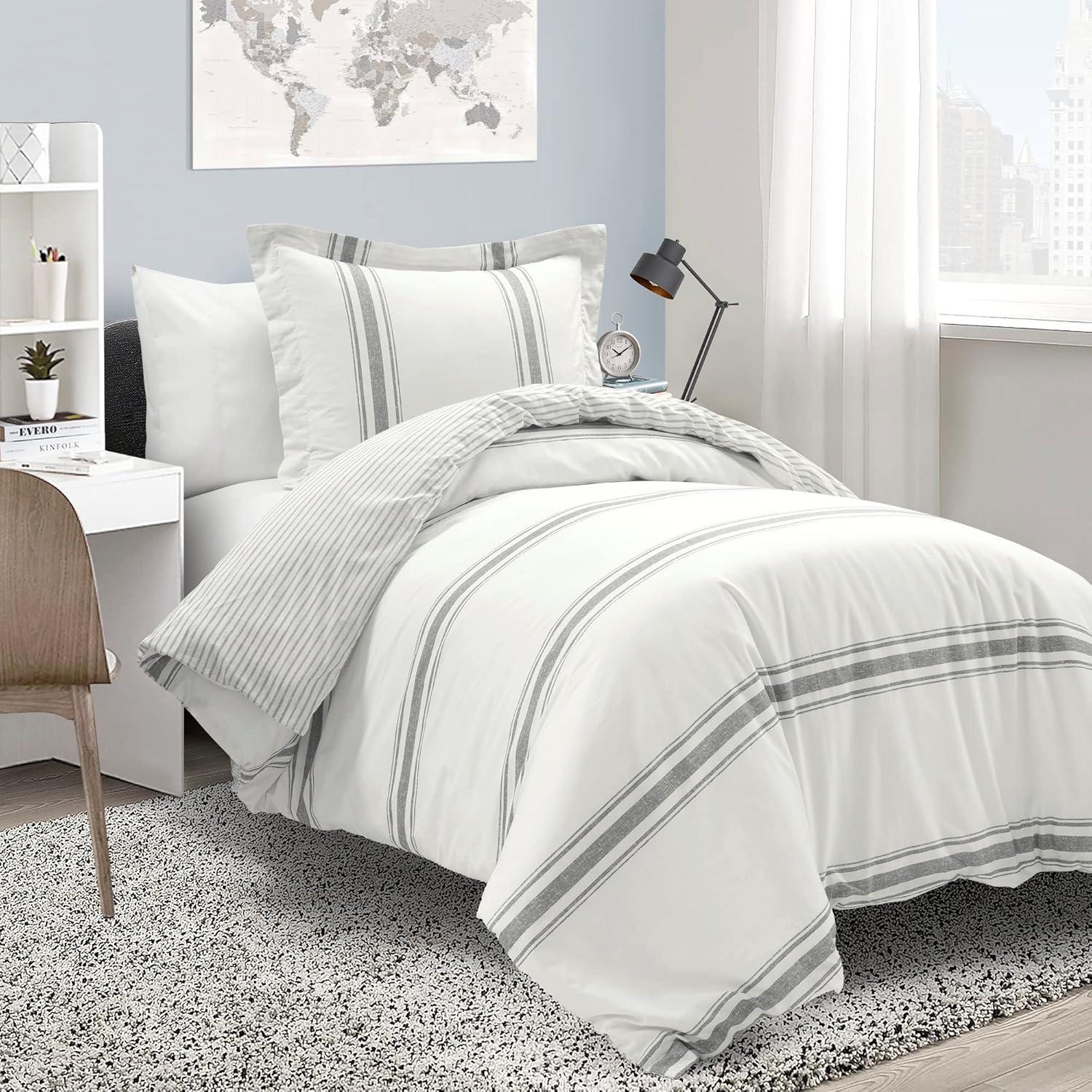 Standard Cotton 460 TC Reversible 3 Piece Duvet Cover Set